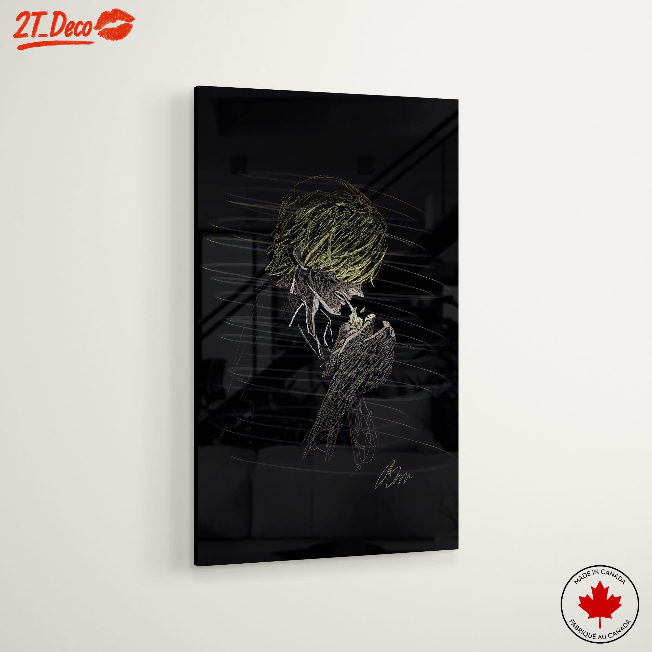 Stylized Character Artwork of Emotional Interaction - Image 6