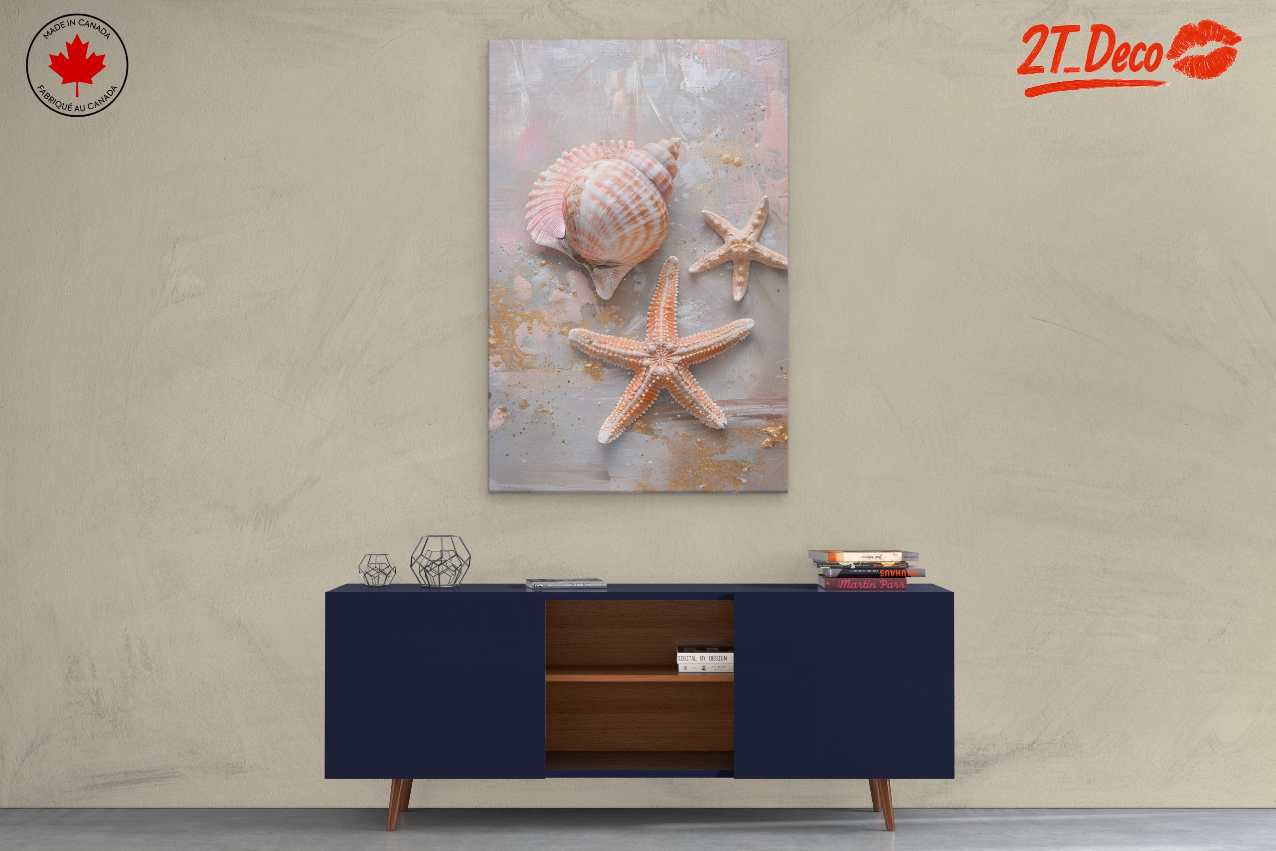 Elegant Shells and Starfish Art - Image 3