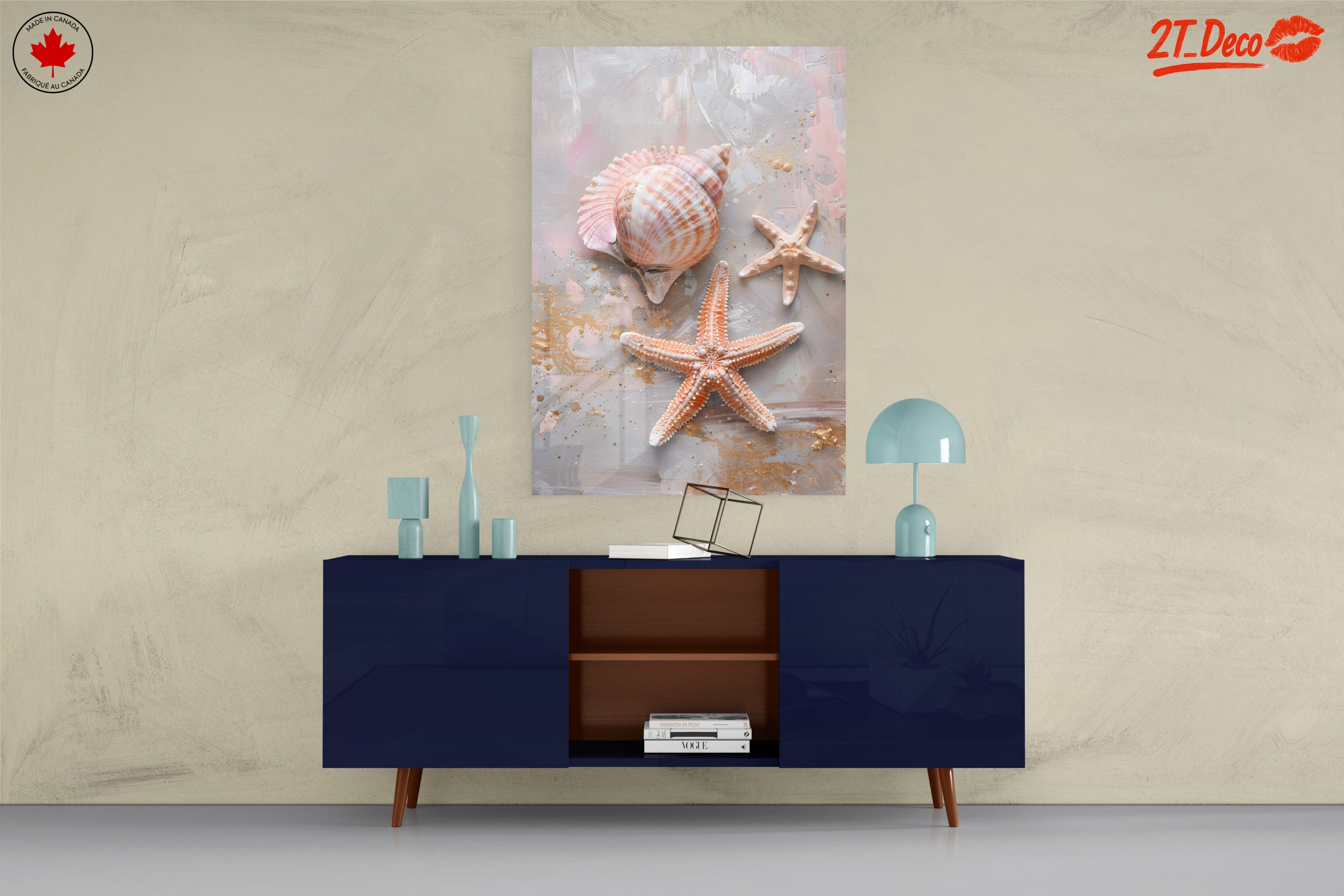 Elegant Shells and Starfish Art - Image 8