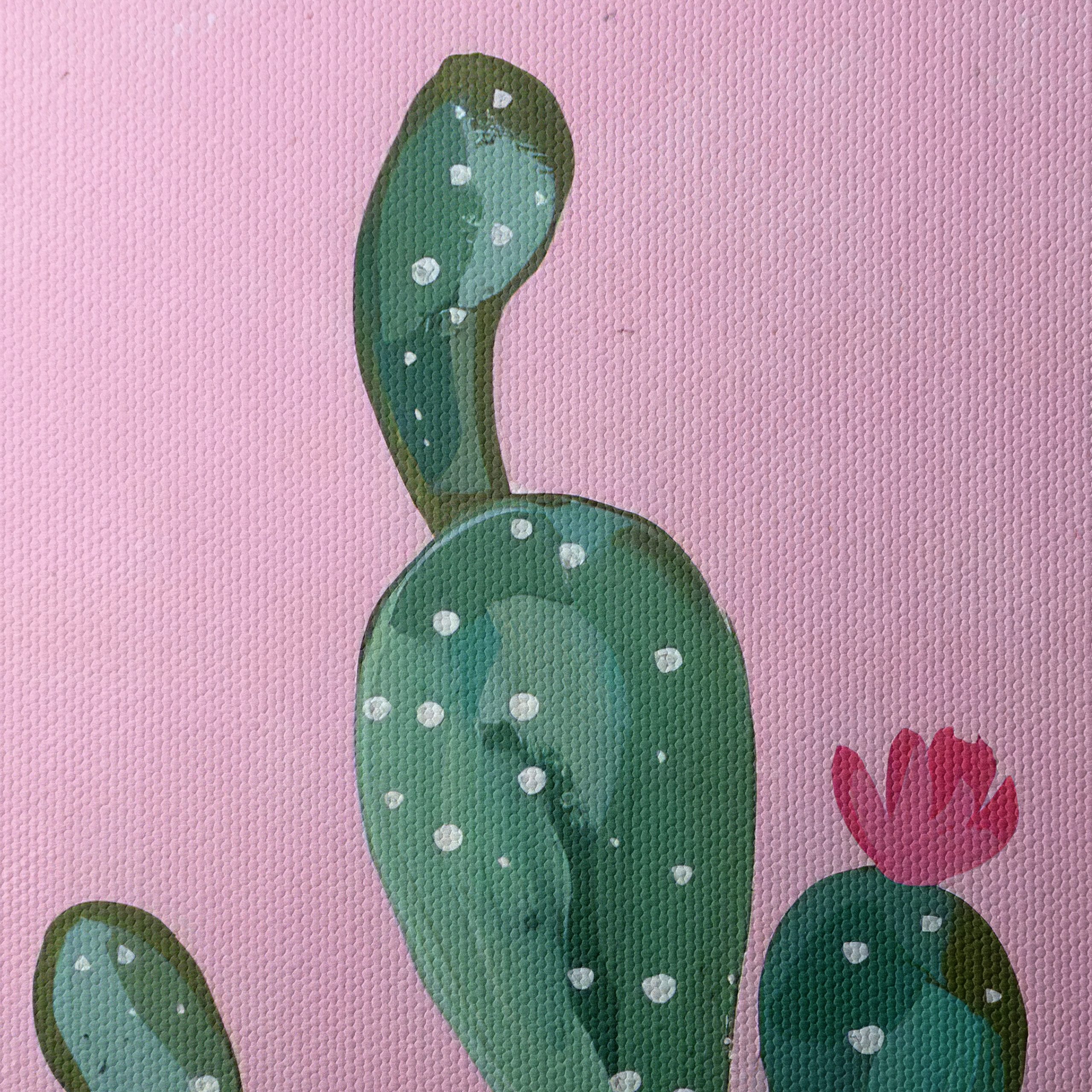 Vibrant Cactus in Pink Background - Image 4