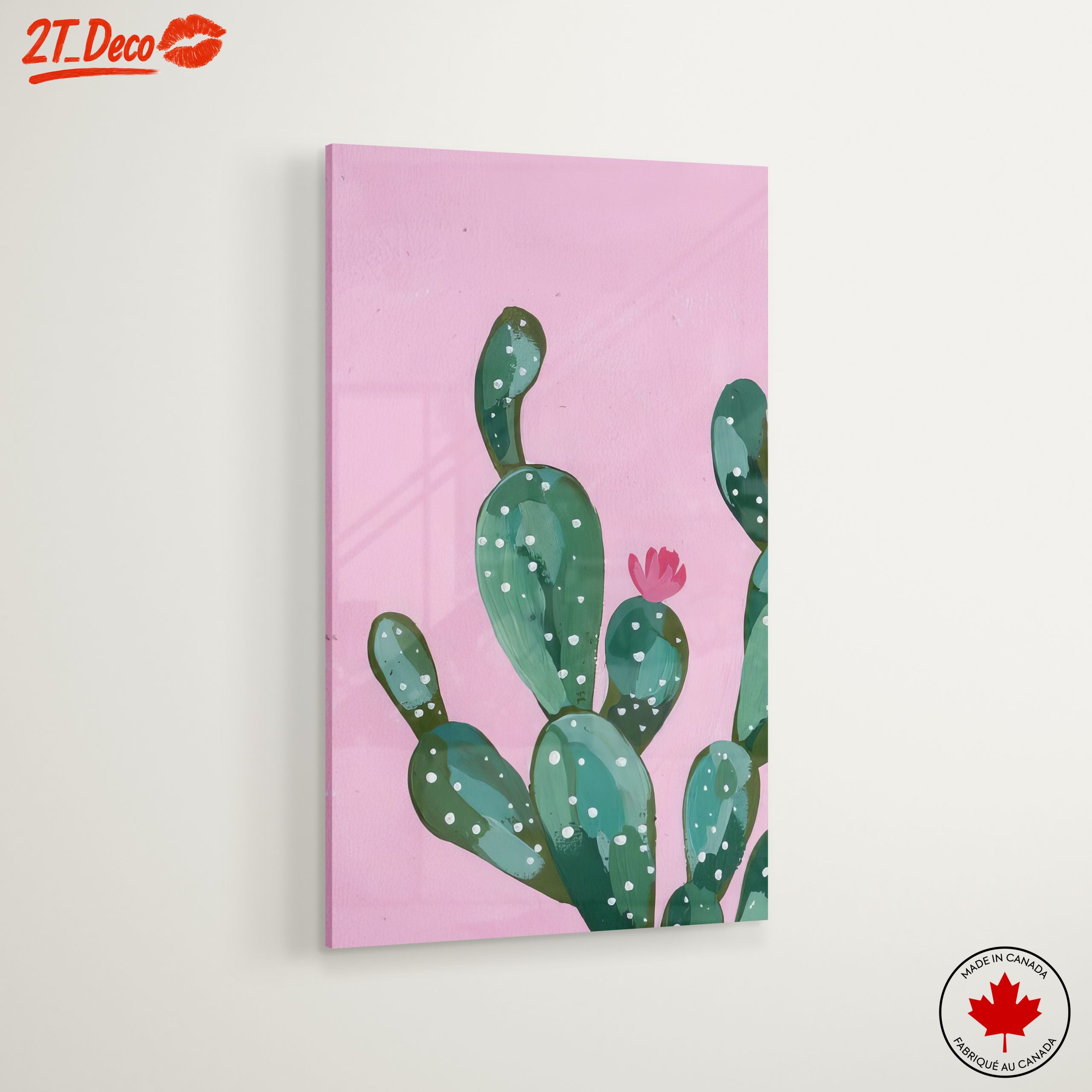 Vibrant Cactus in Pink Background - Image 6