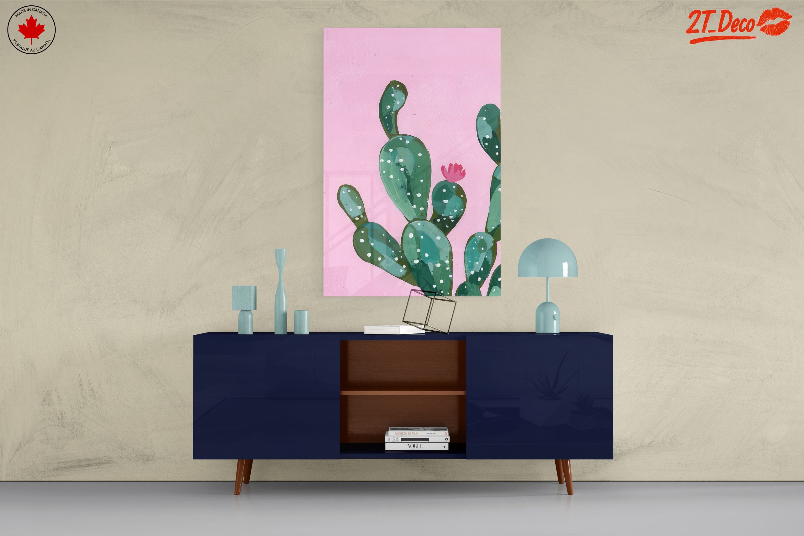 Vibrant Cactus in Pink Background - Image 8
