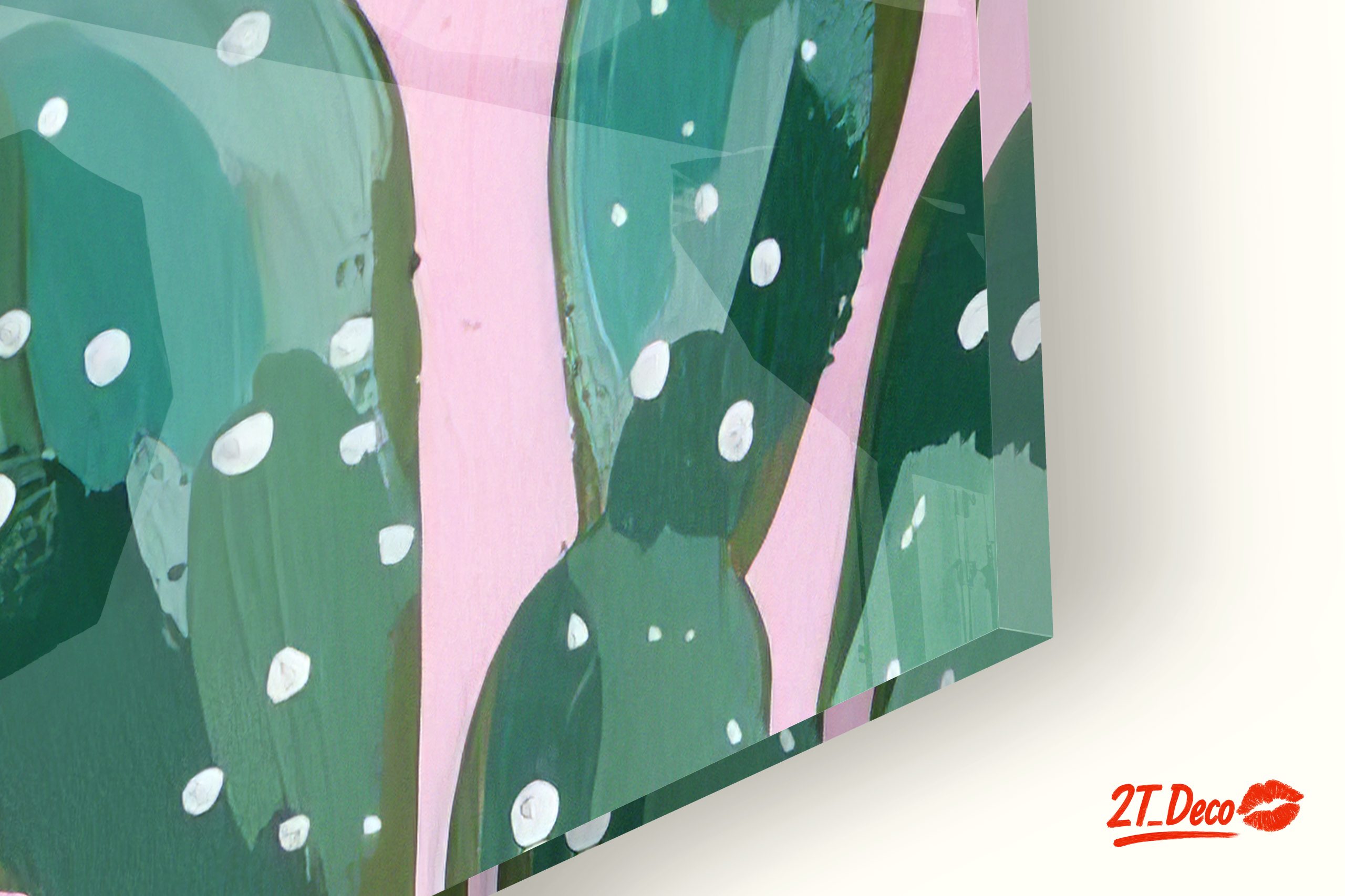 Vibrant Cactus in Pink Background - Image 9