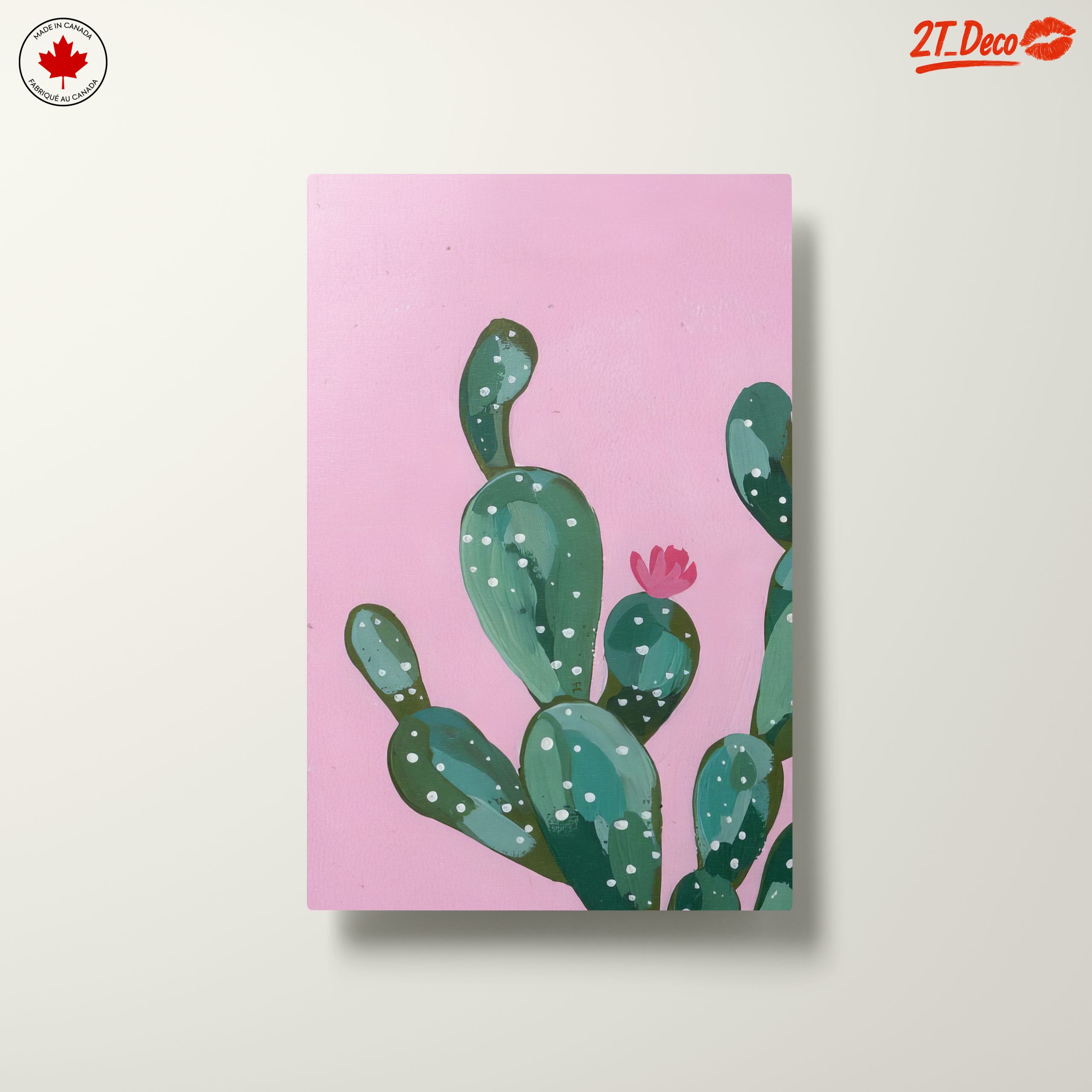 Vibrant Cactus in Pink Background - Image 10