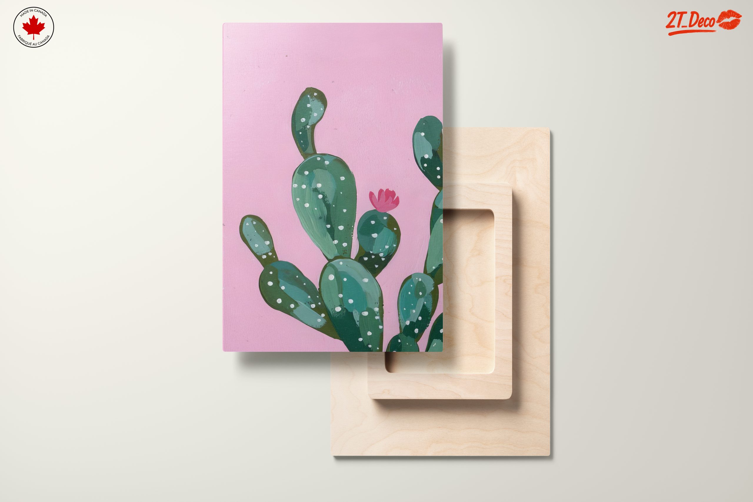 Vibrant Cactus in Pink Background - Image 11