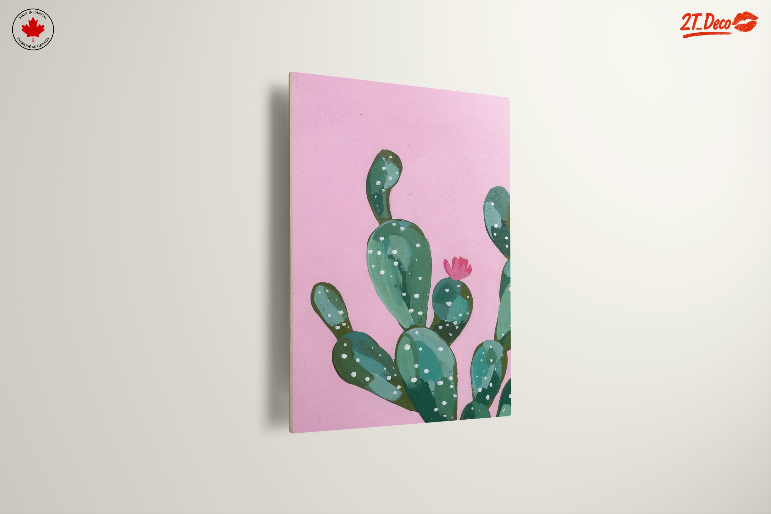 Vibrant Cactus in Pink Background - Image 13
