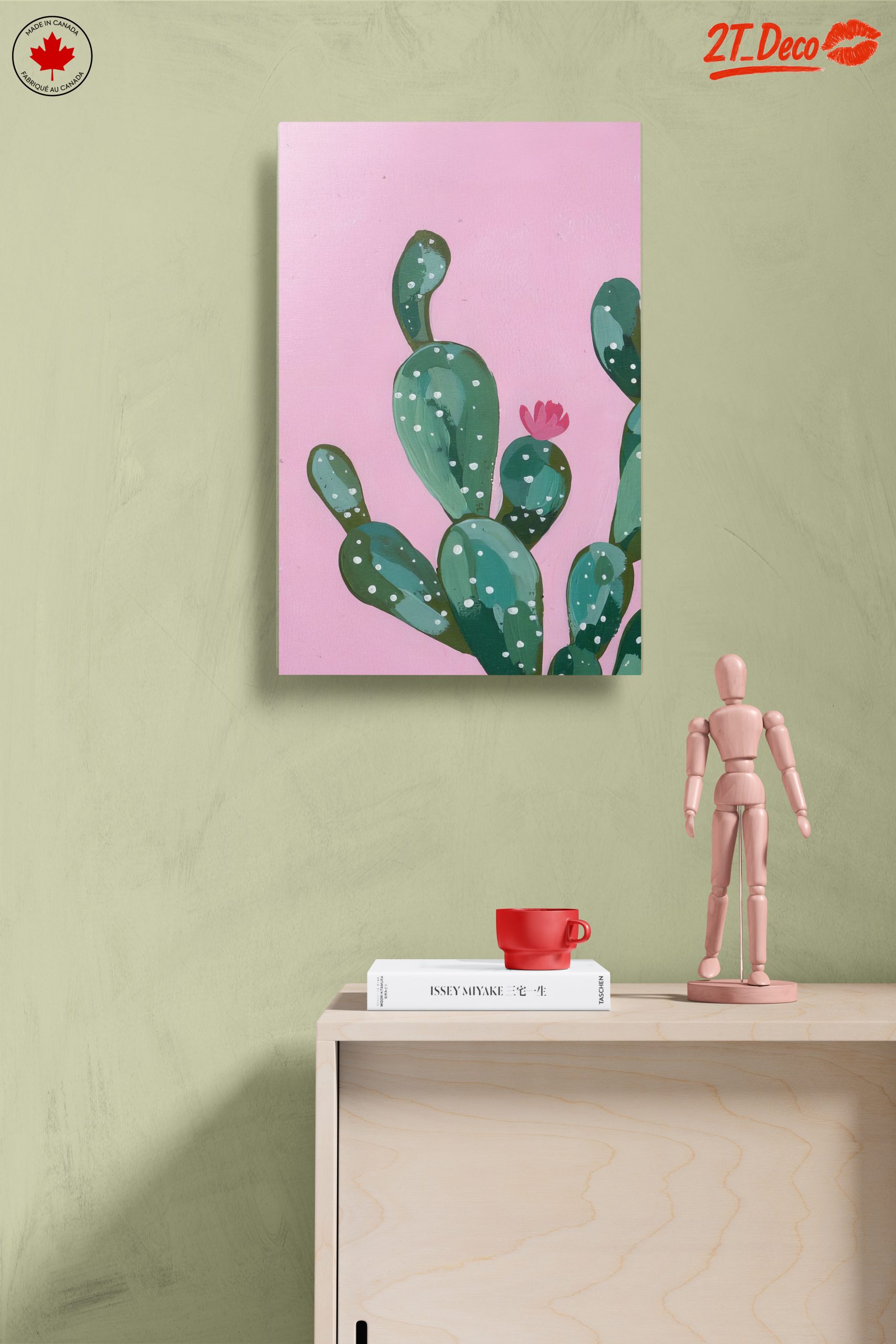 Vibrant Cactus in Pink Background - Image 14