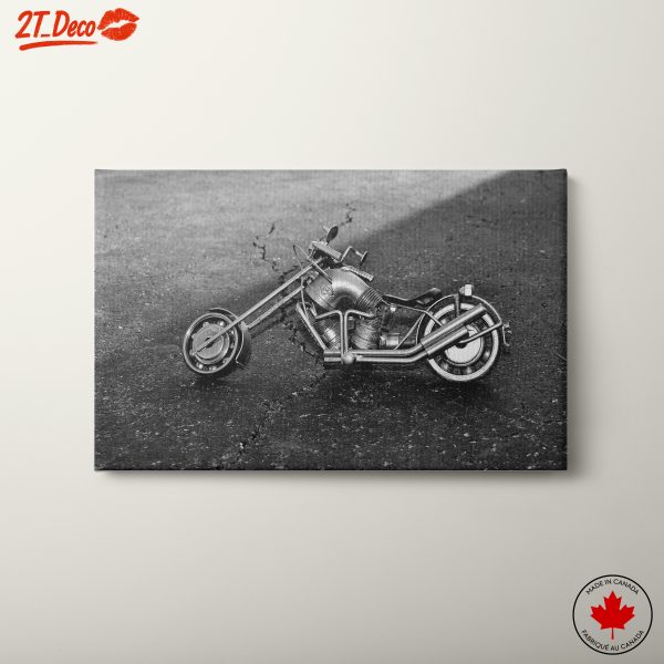 Stylized Motorcycle Art for Home Decor