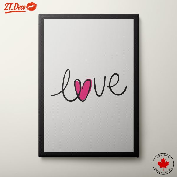 Inspirational Love Typography Wall Art