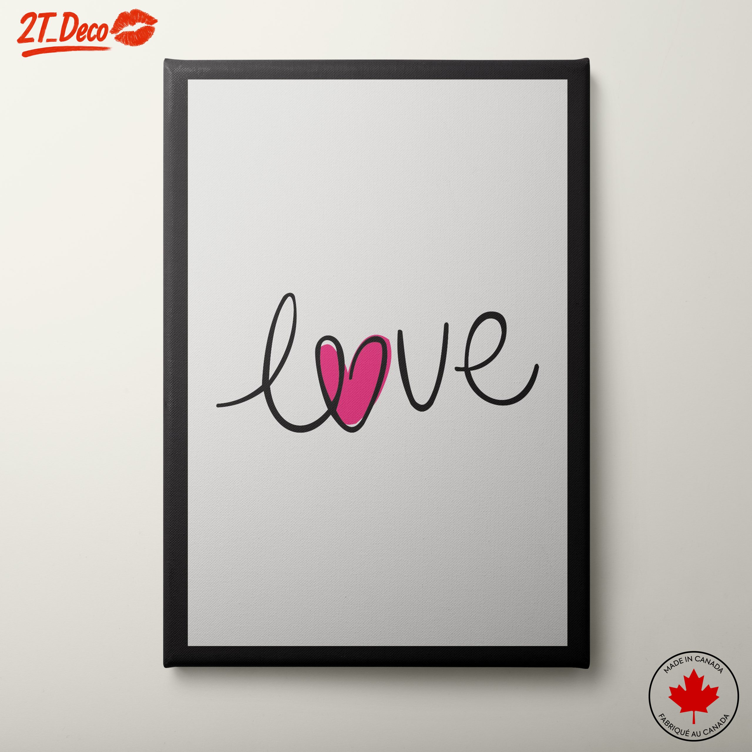Inspirational Love Typography Wall Art