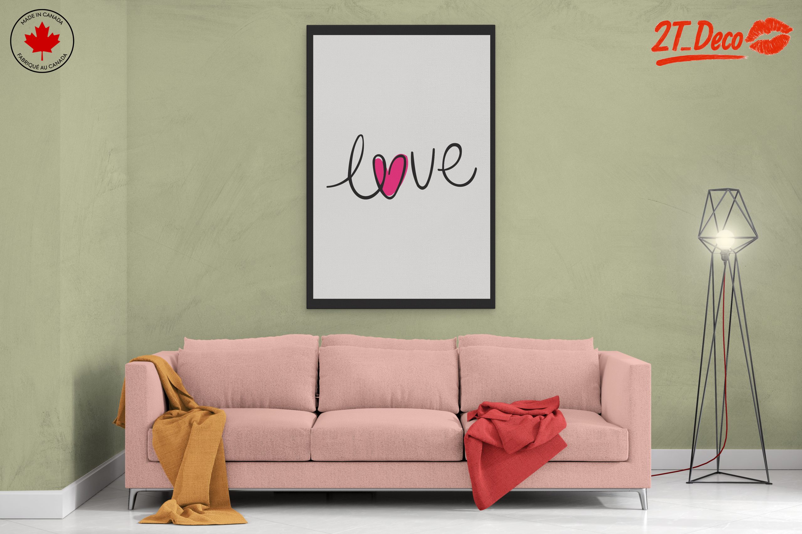 Inspirational Love Typography Wall Art - Image 2