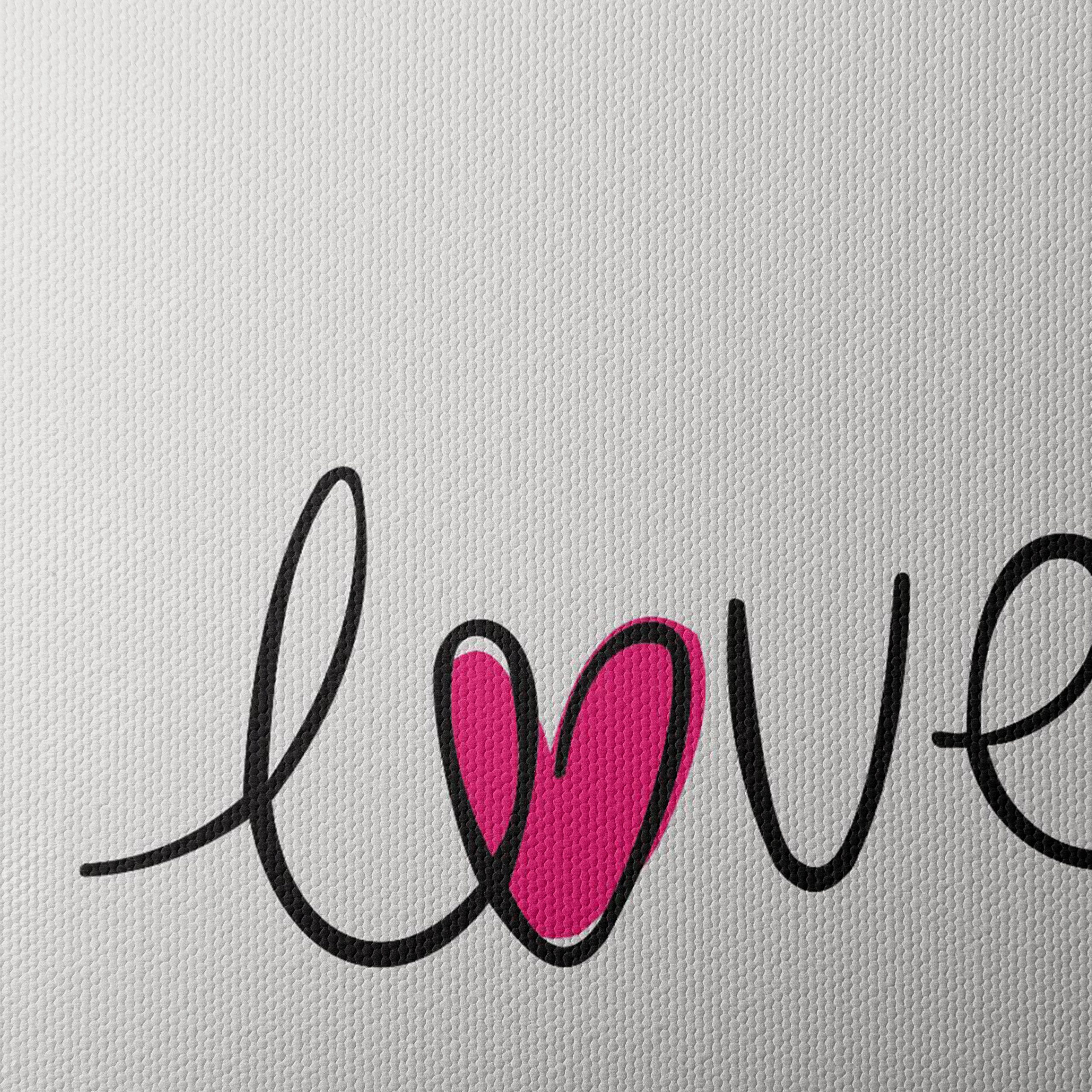 Inspirational Love Typography Wall Art - Image 4