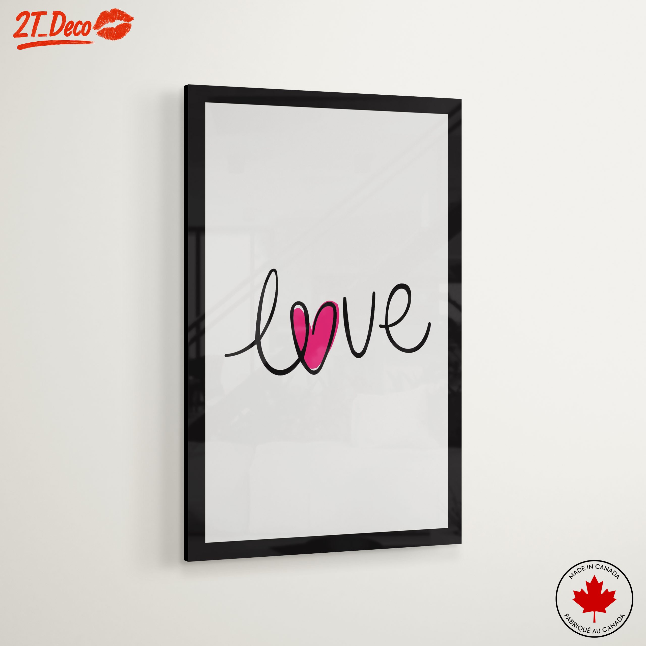 Inspirational Love Typography Wall Art - Image 6