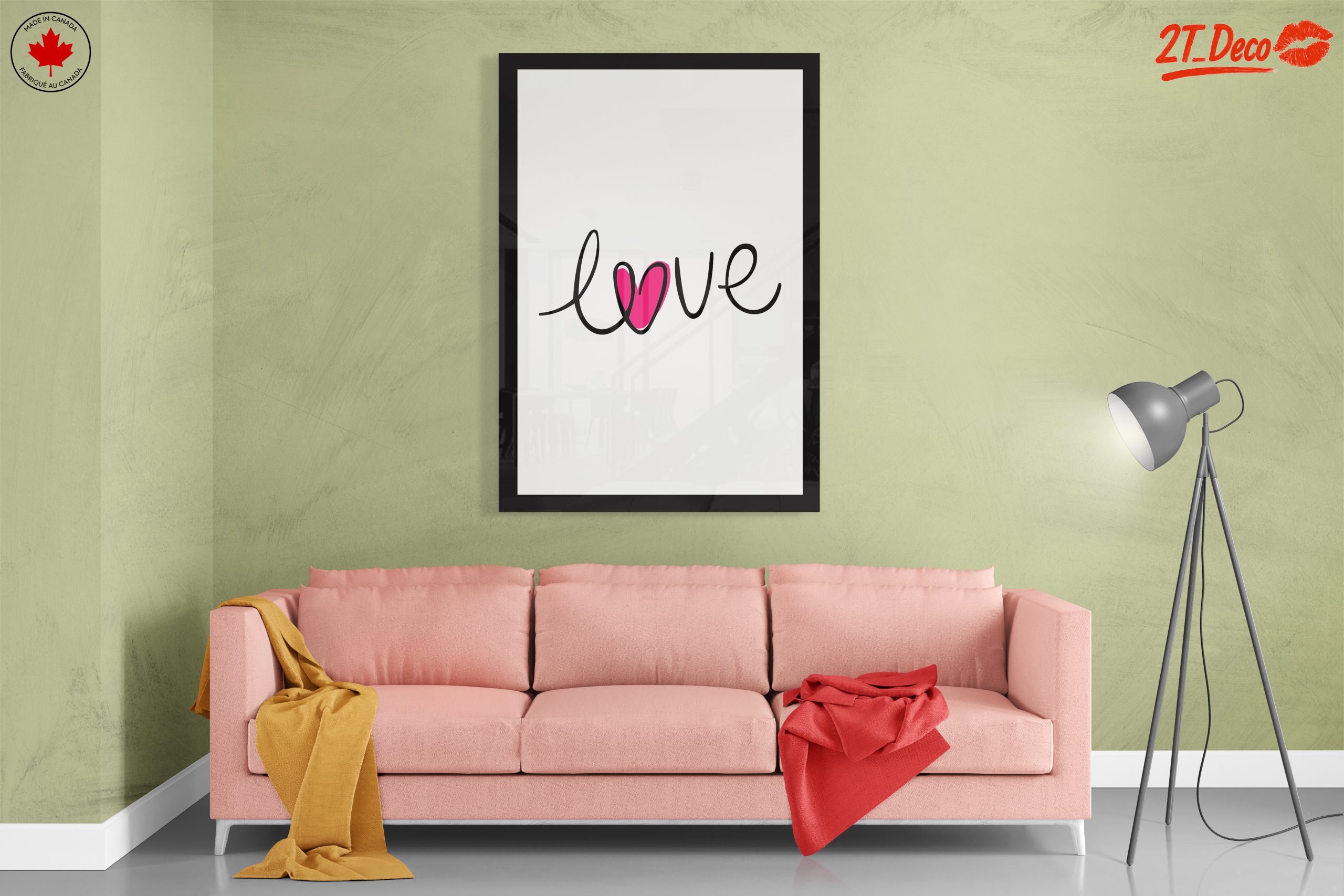 Inspirational Love Typography Wall Art - Image 7