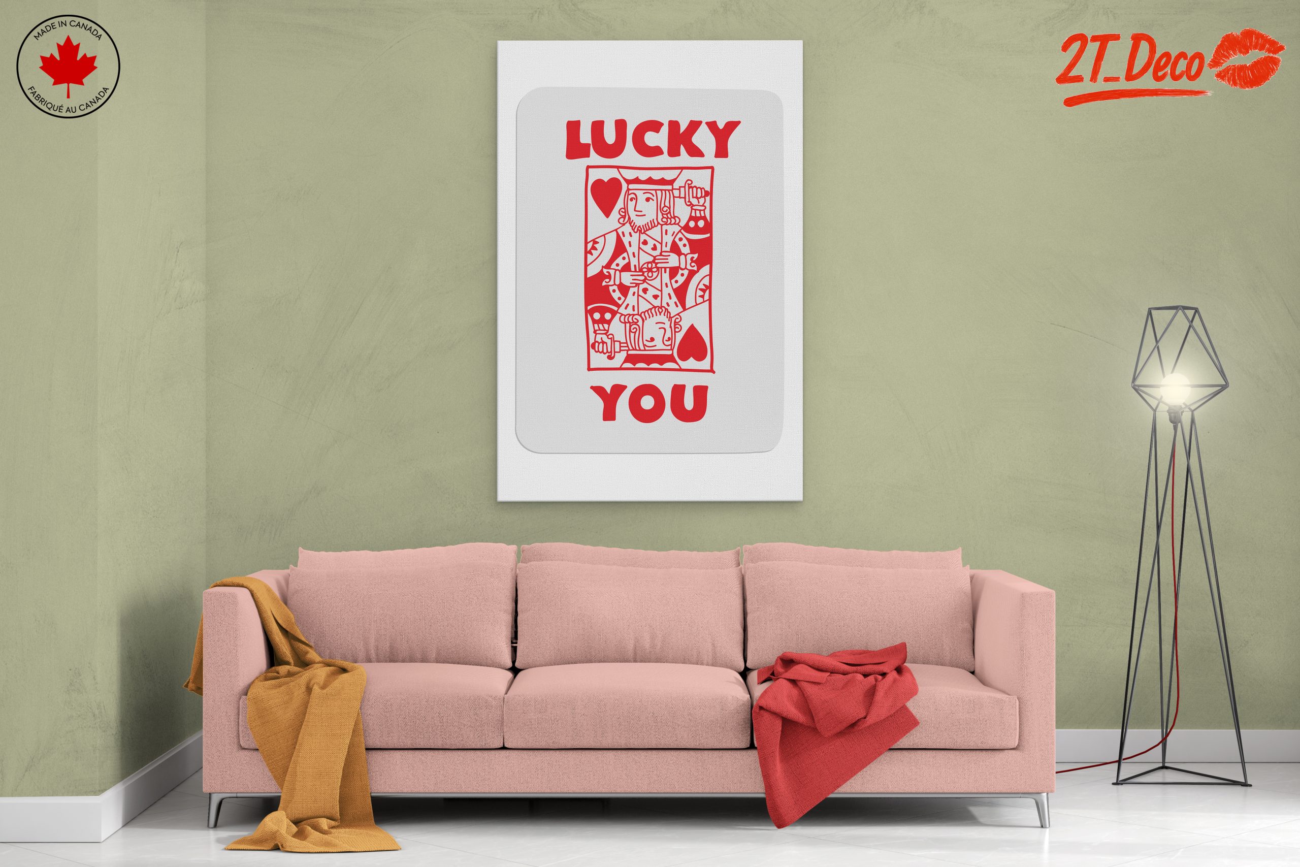 Lucky You Playing Card Art Design - Image 2