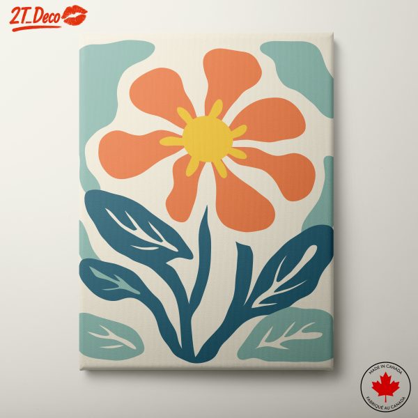Stylized Flower and Leaf Artwork