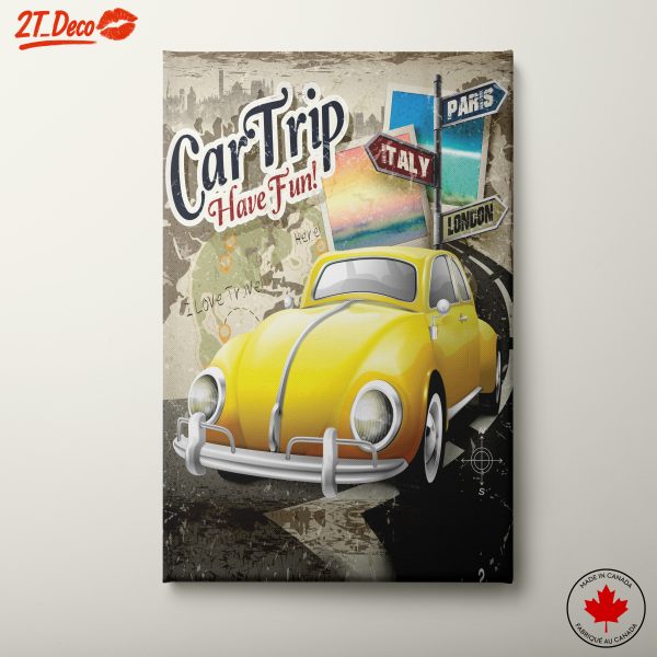 Vintage Travel Car Art