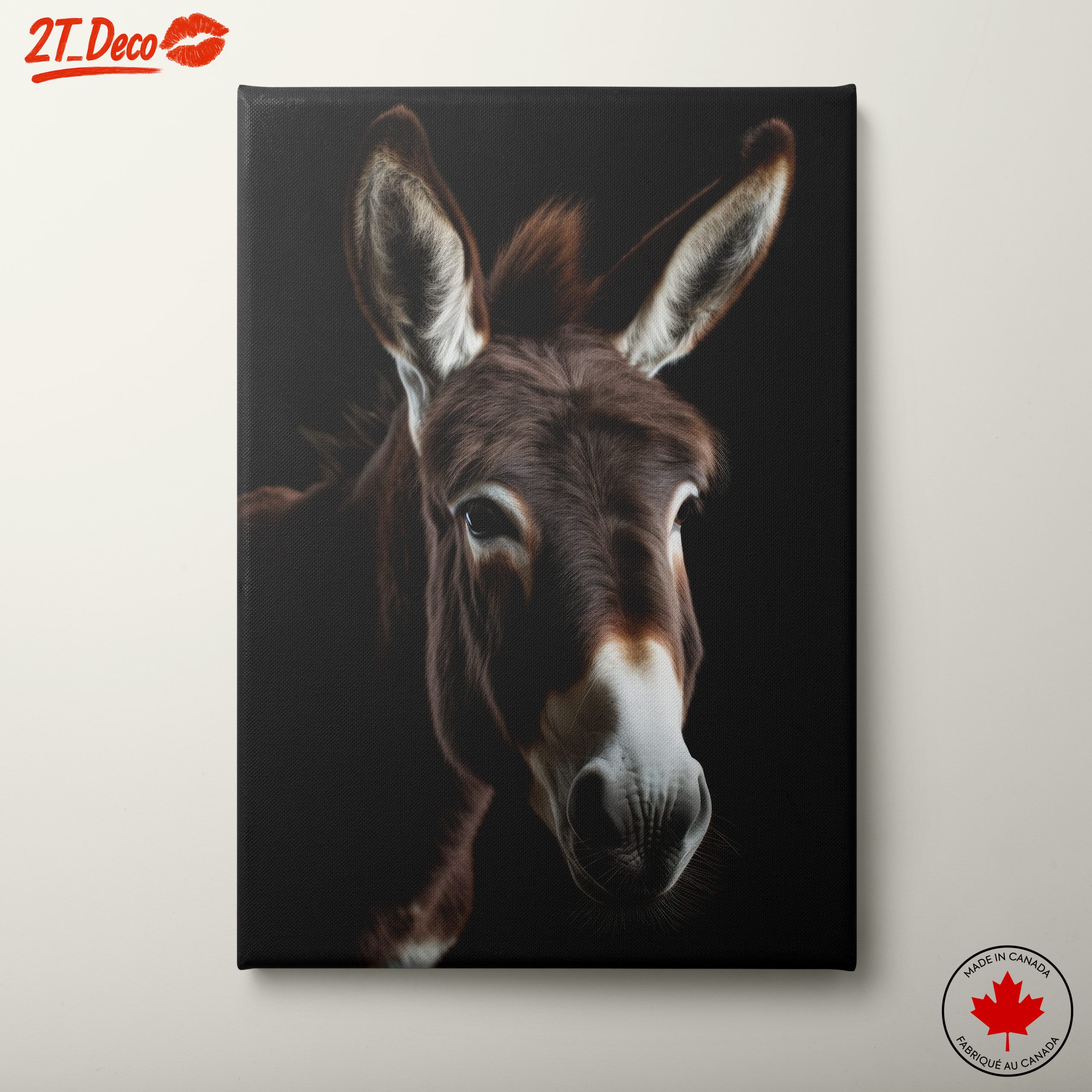 Majestic Donkey Portrait in Dynamic Lighting