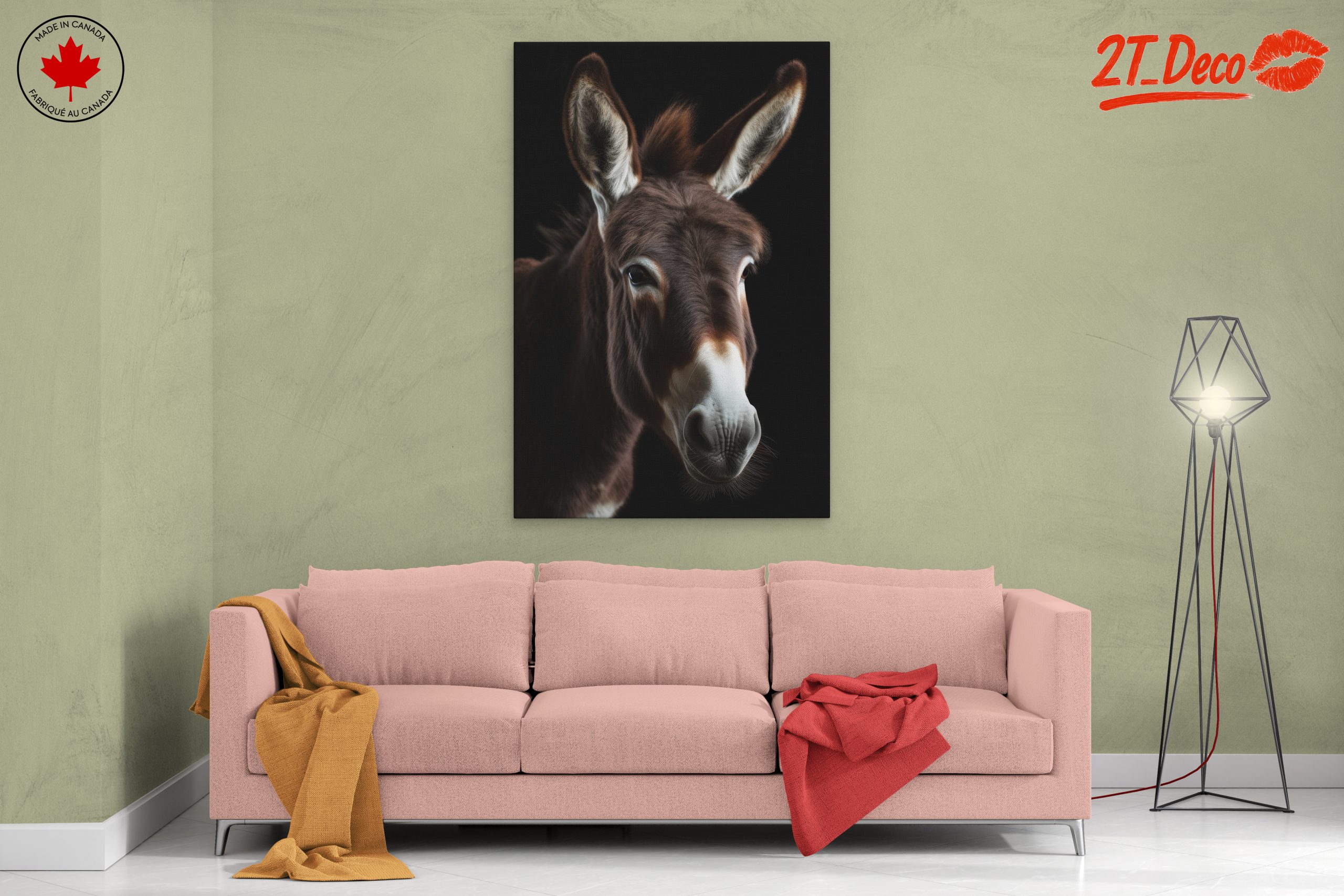 Majestic Donkey Portrait in Dynamic Lighting - Image 2