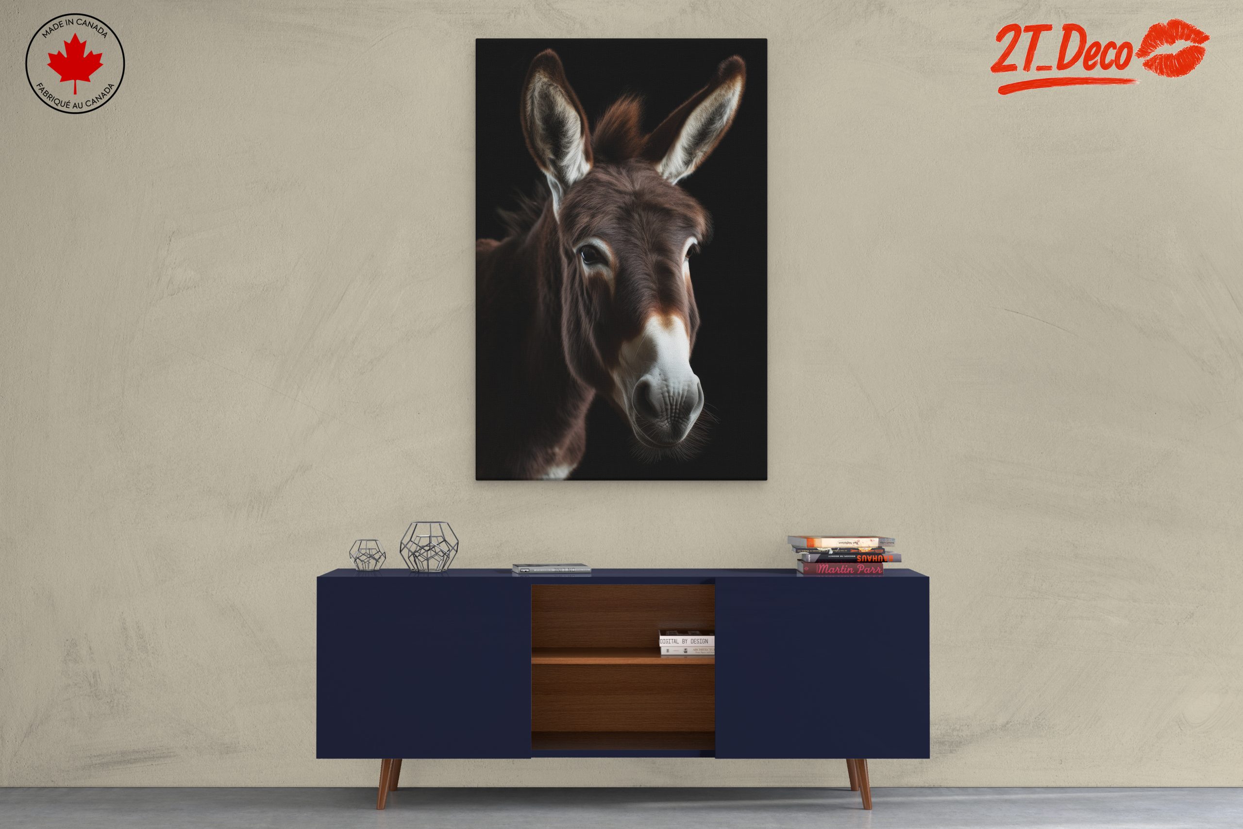 Majestic Donkey Portrait in Dynamic Lighting - Image 3