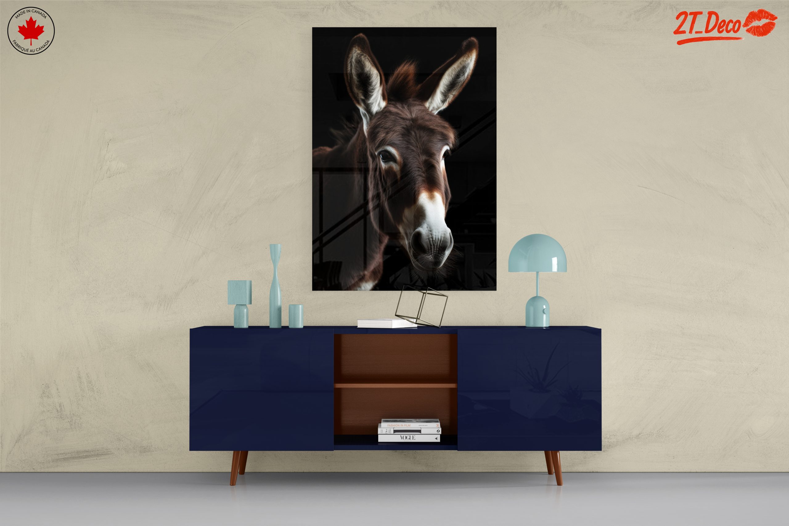Majestic Donkey Portrait in Dynamic Lighting - Image 8