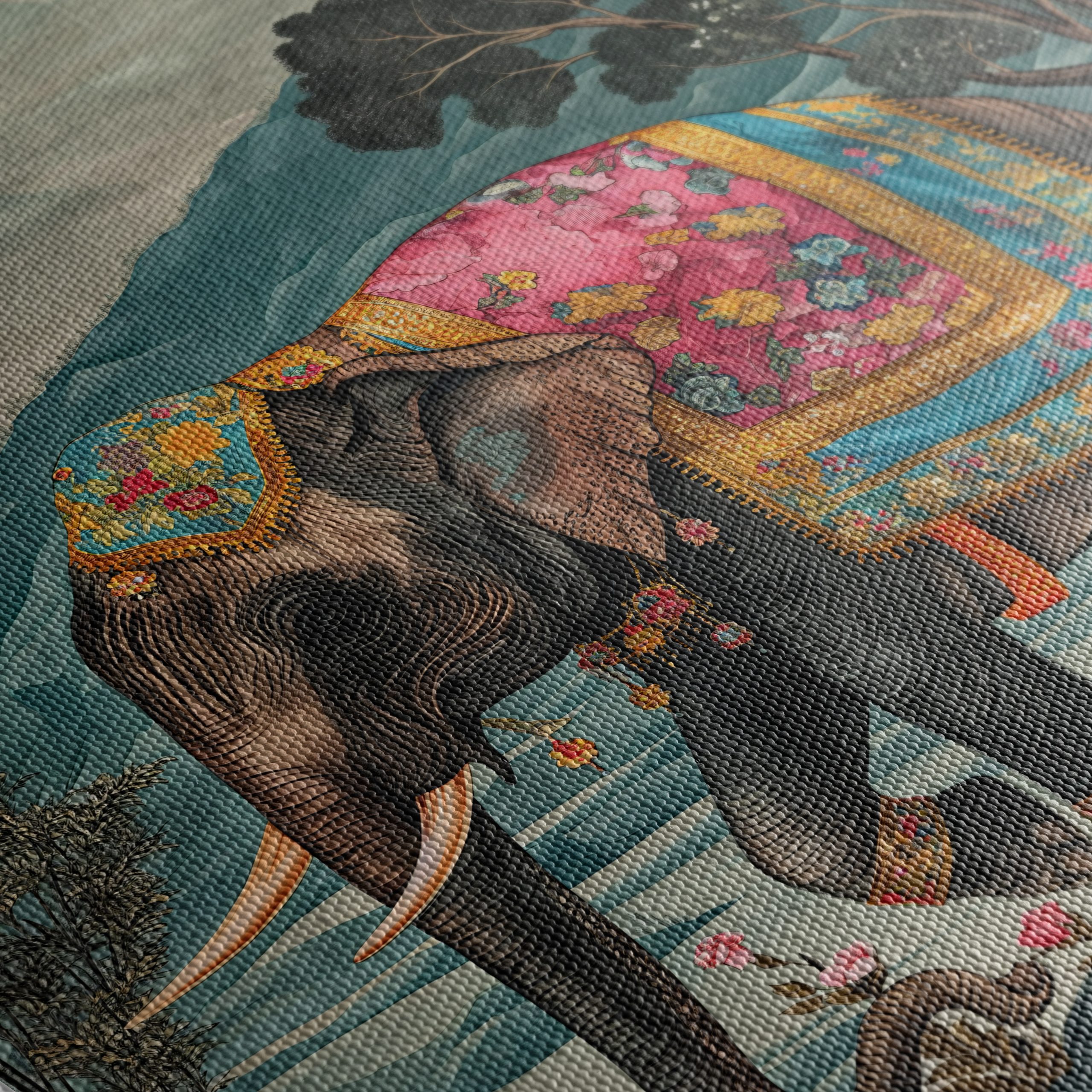 Majestic Elephant in Colorful Attire - Image 5