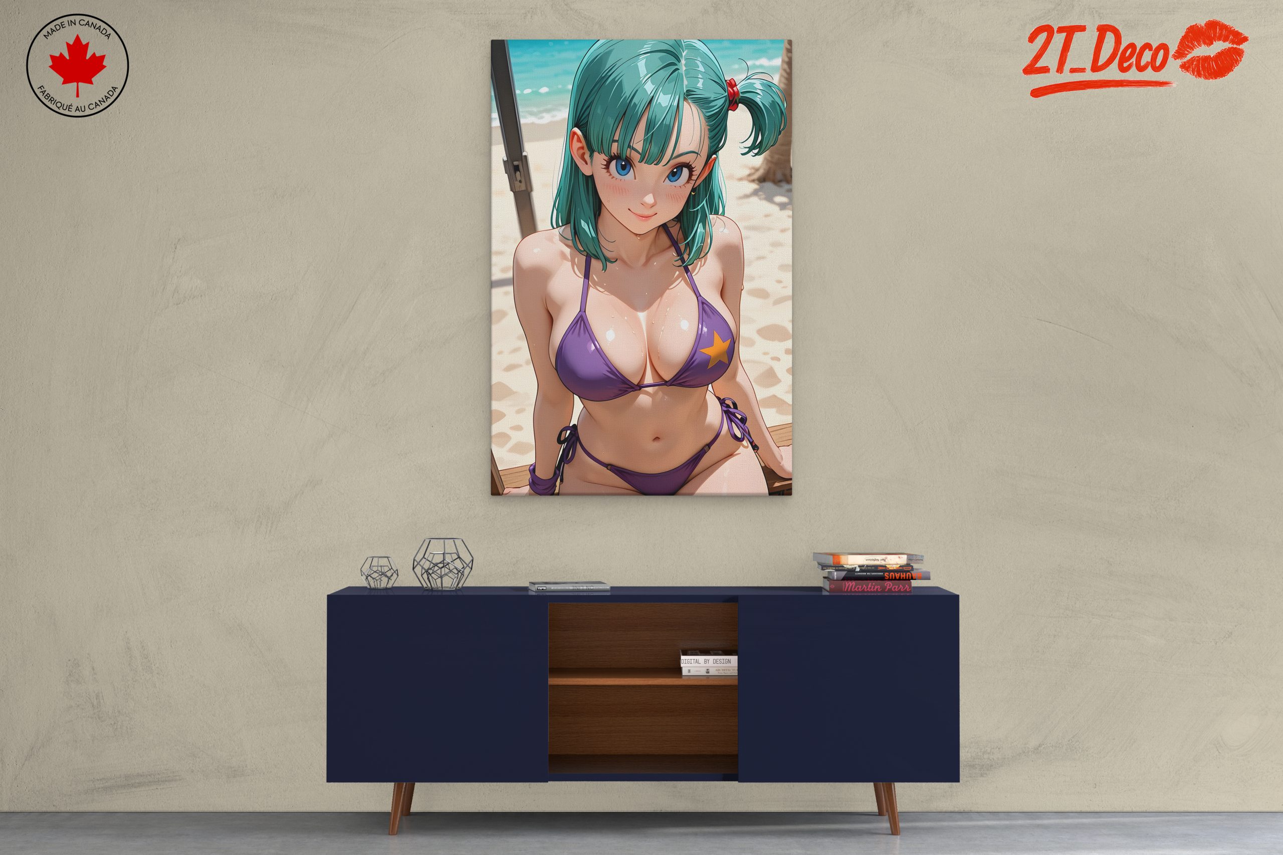 Playful Anime Character at the Beach - Image 3