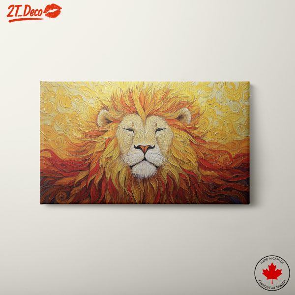 Vibrant Artistic Lion with Colorful Mane