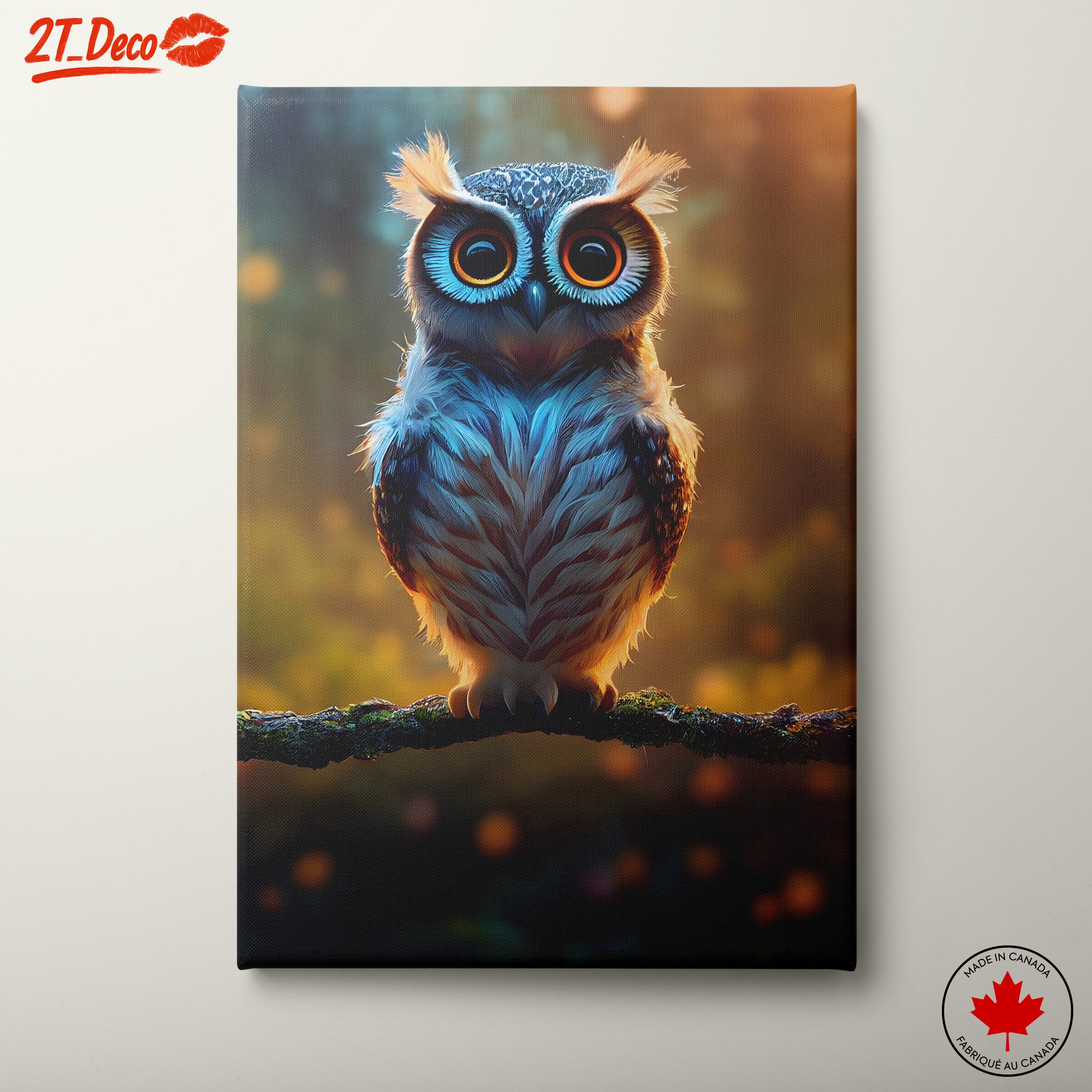 Vibrant Owl Artwork with Enchanting Eyes