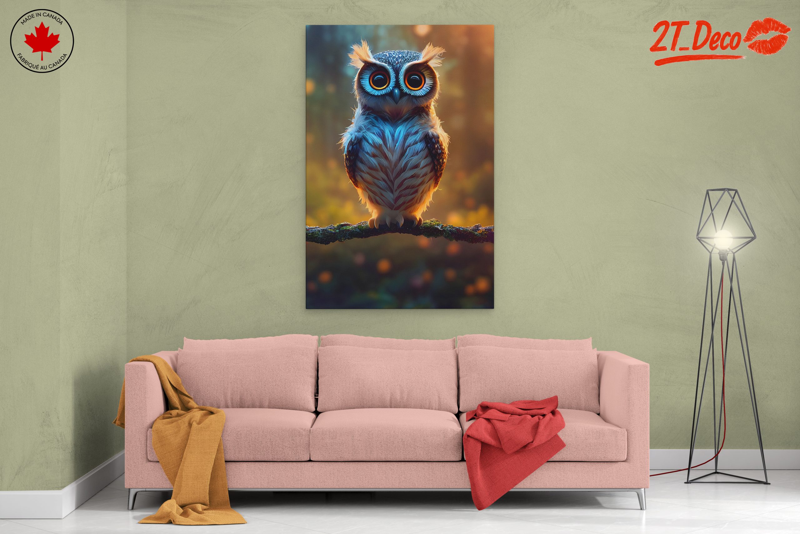 Vibrant Owl Artwork with Enchanting Eyes - Image 2