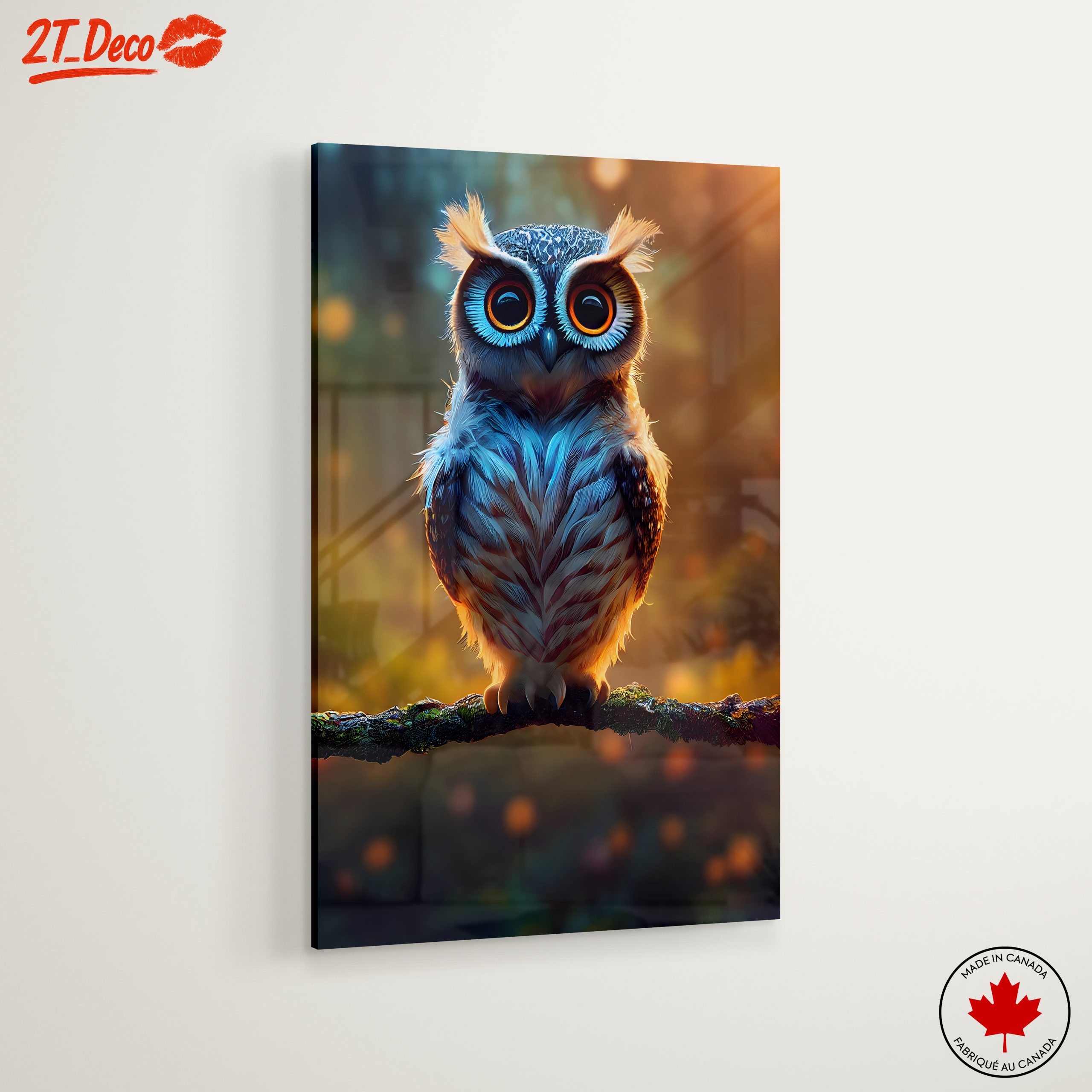 Vibrant Owl Artwork with Enchanting Eyes - Image 6