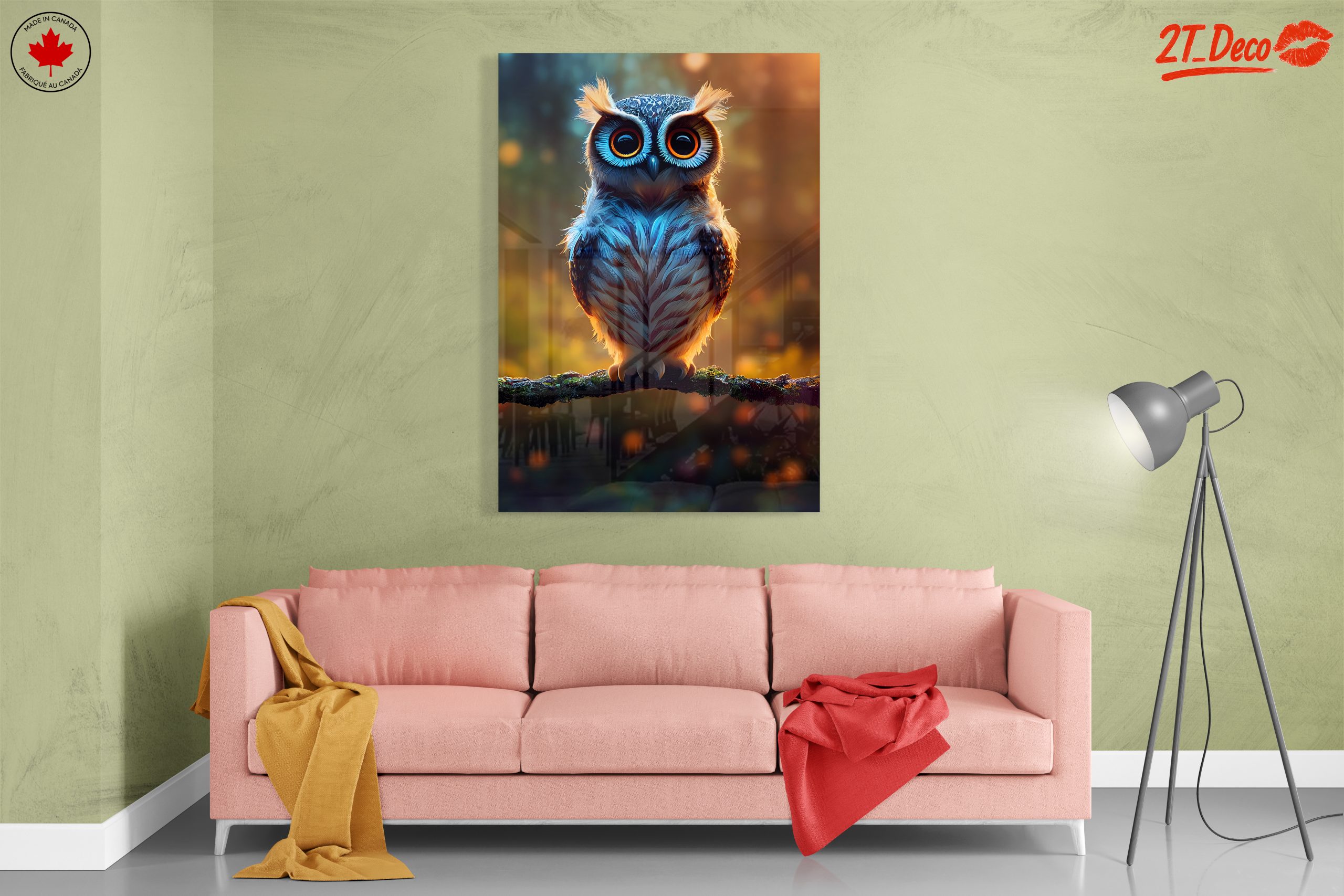 Vibrant Owl Artwork with Enchanting Eyes - Image 7
