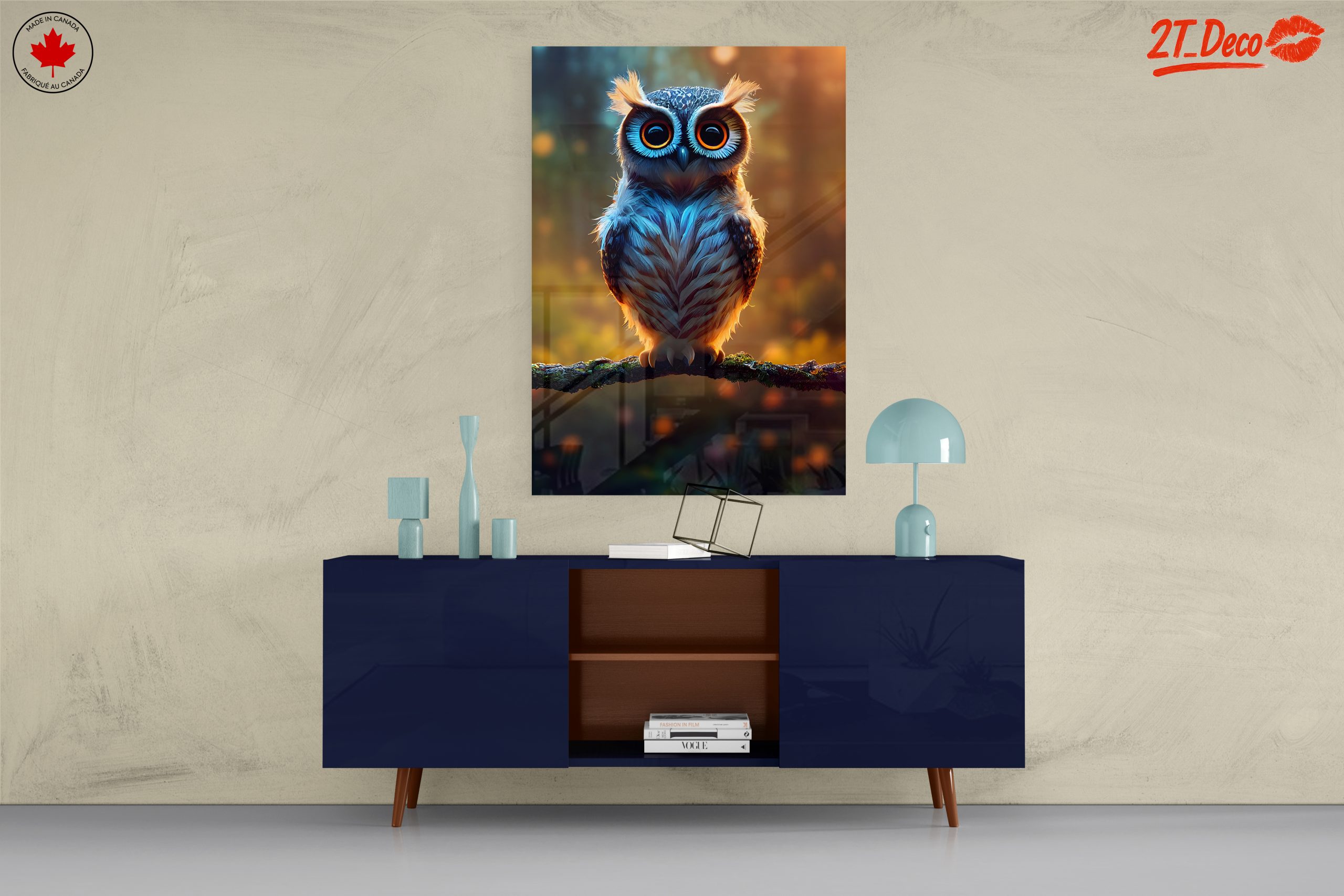 Vibrant Owl Artwork with Enchanting Eyes - Image 8