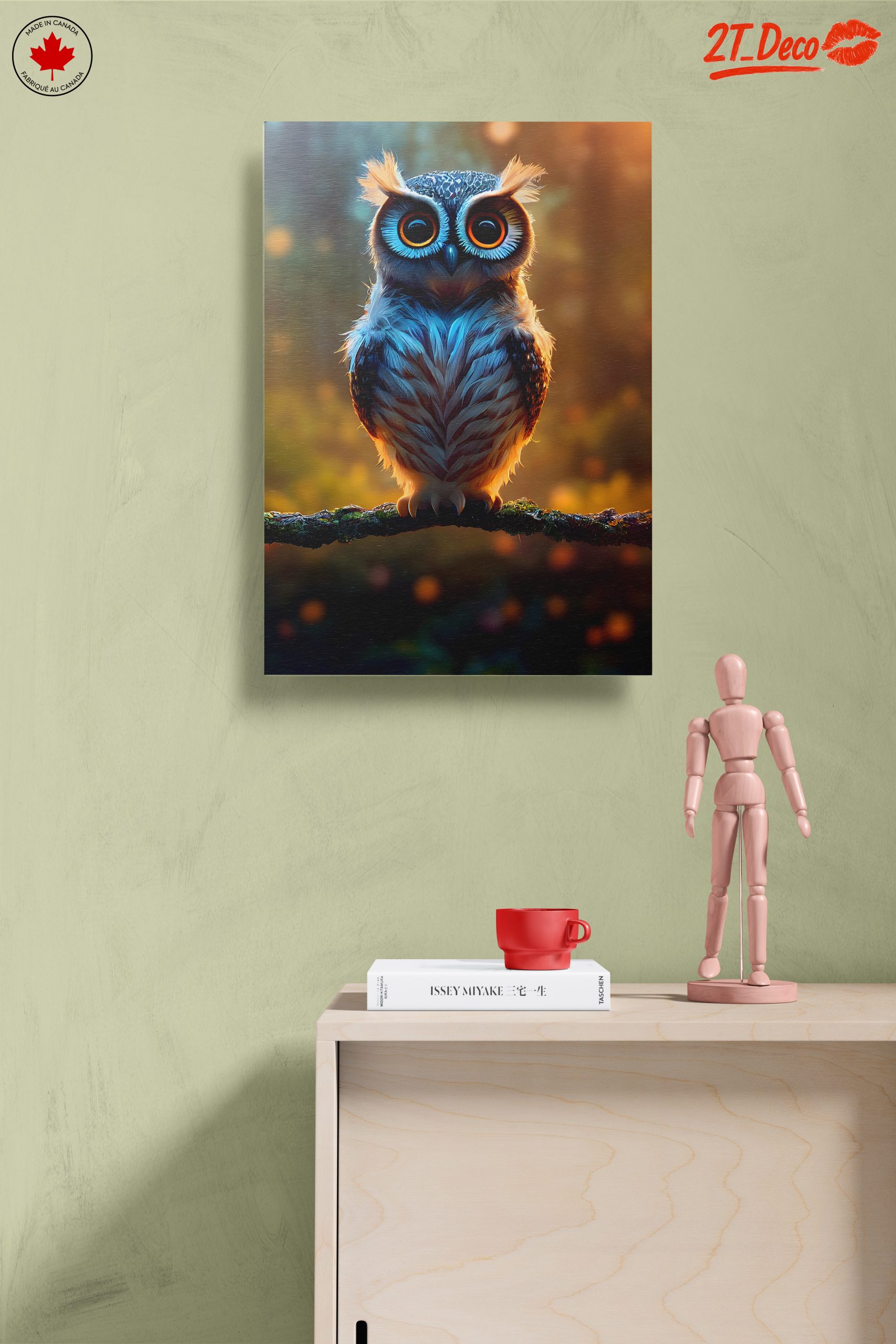 Vibrant Owl Artwork with Enchanting Eyes - Image 14