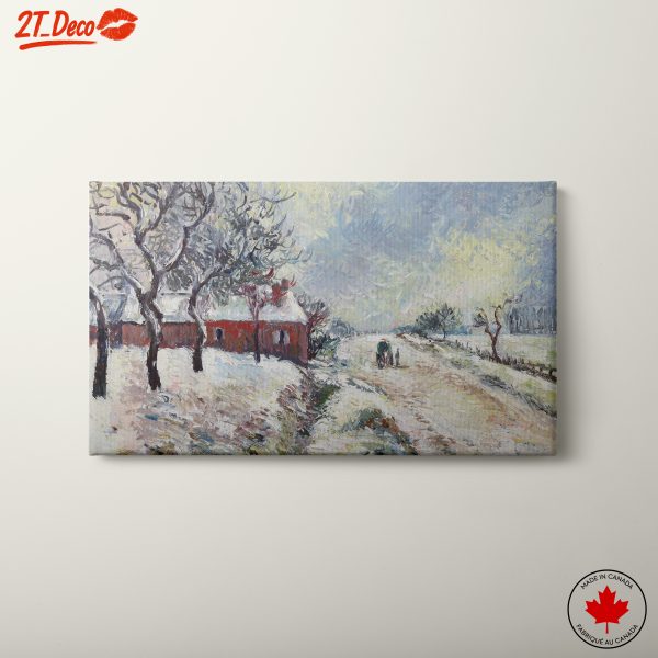 Serene Snowy Landscape with Trees and Path