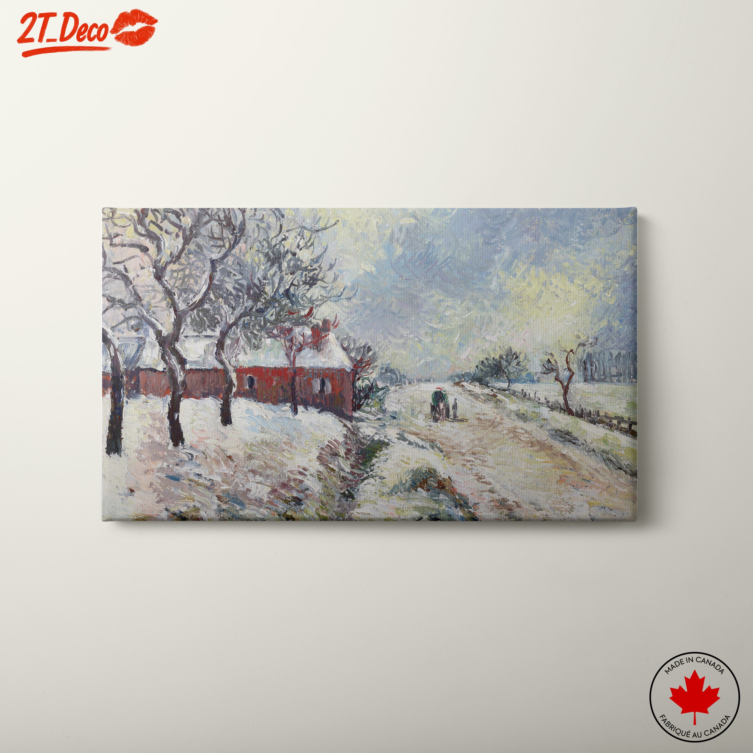 Serene Snowy Landscape with Trees and Path