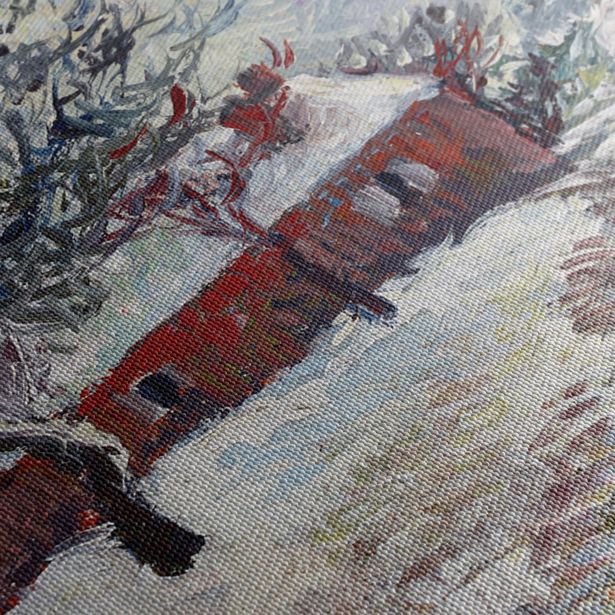 Serene Snowy Landscape with Trees and Path - Image 5