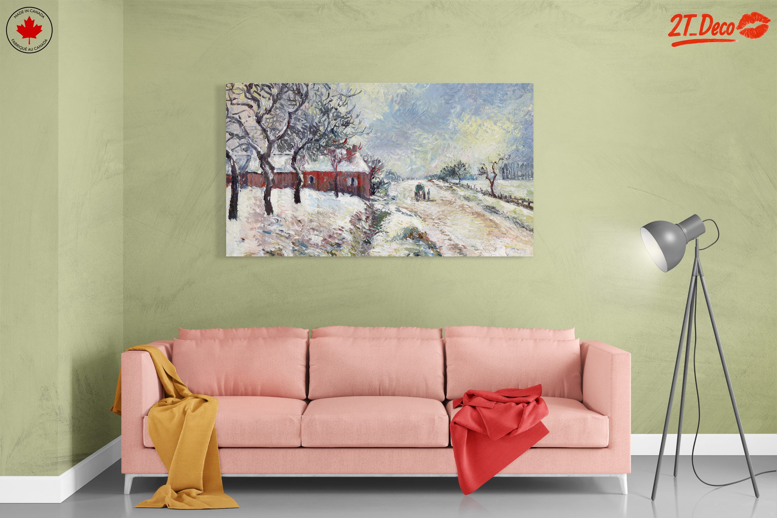 Serene Snowy Landscape with Trees and Path - Image 7
