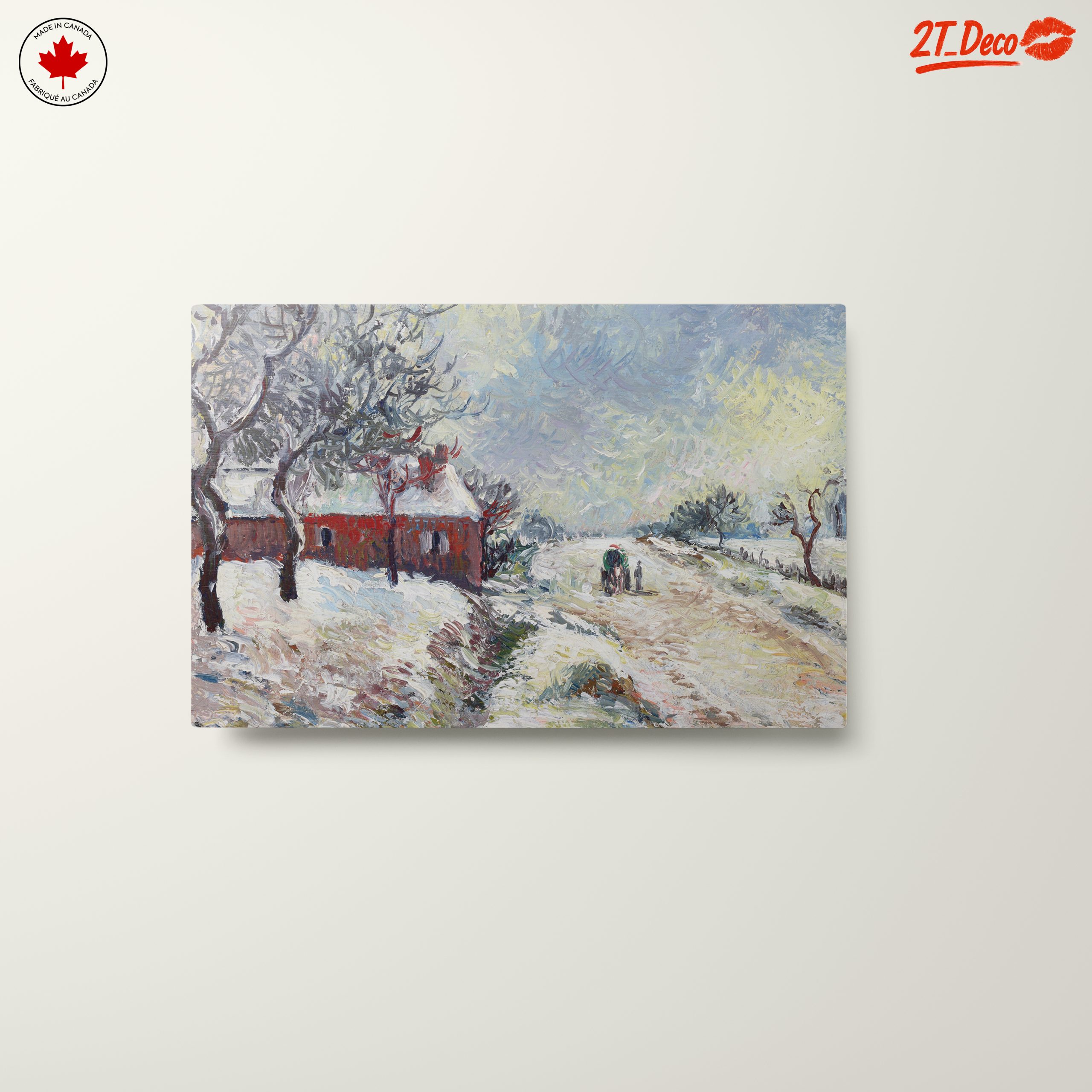 Serene Snowy Landscape with Trees and Path - Image 10