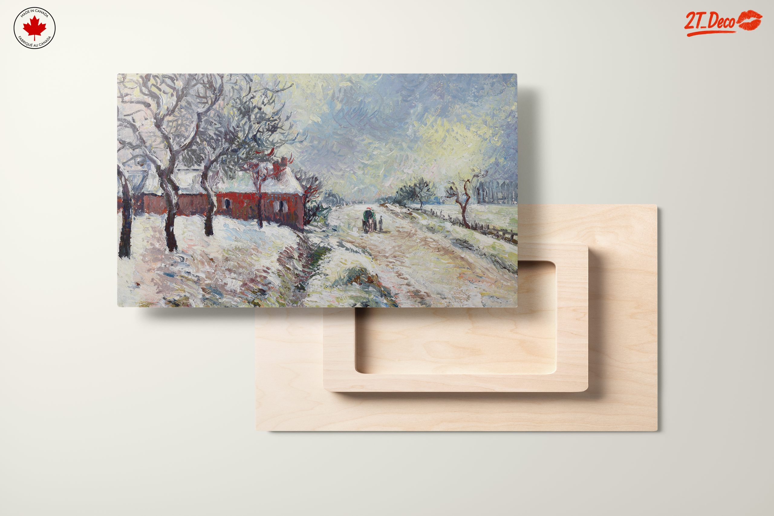 Serene Snowy Landscape with Trees and Path - Image 11