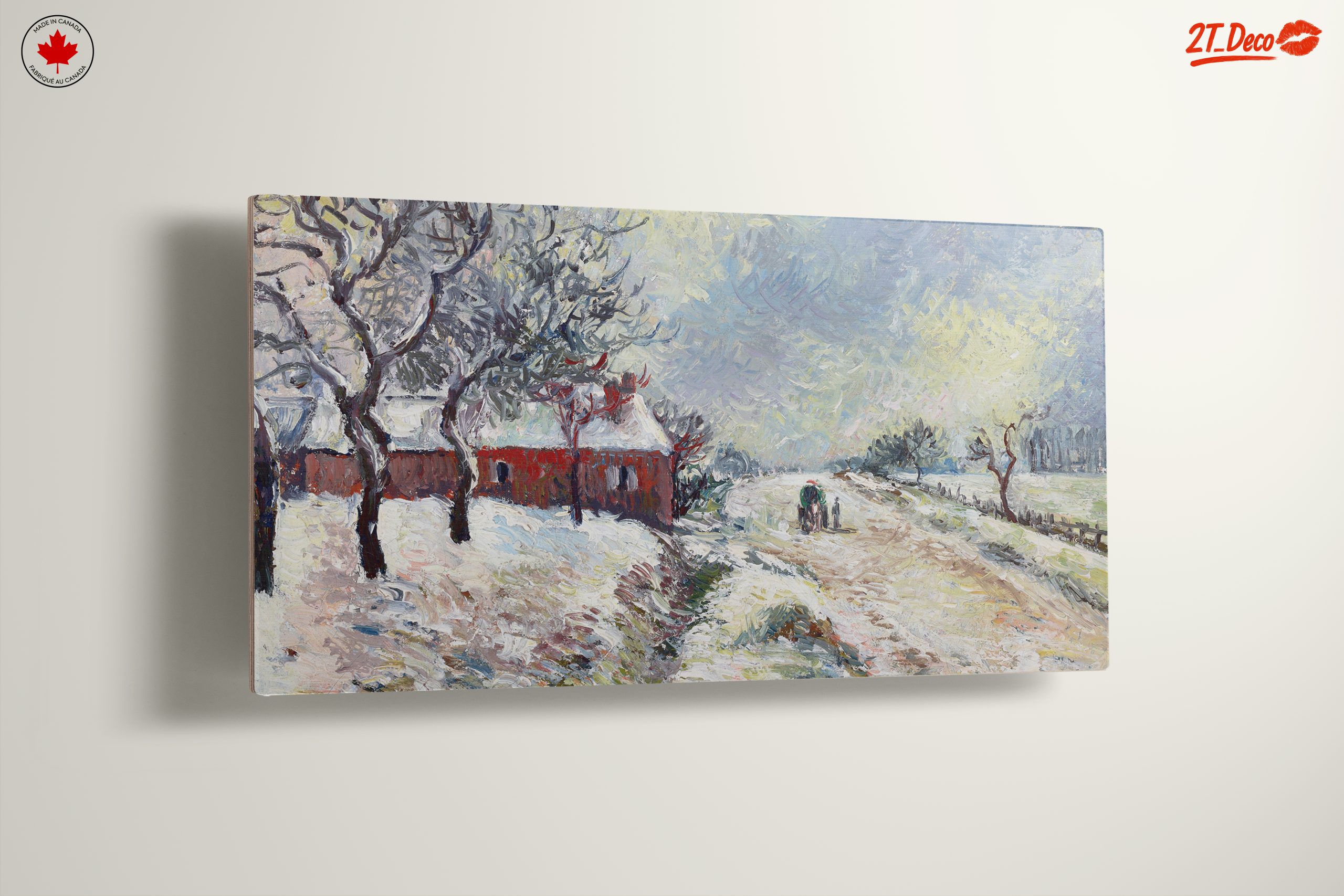 Serene Snowy Landscape with Trees and Path - Image 13