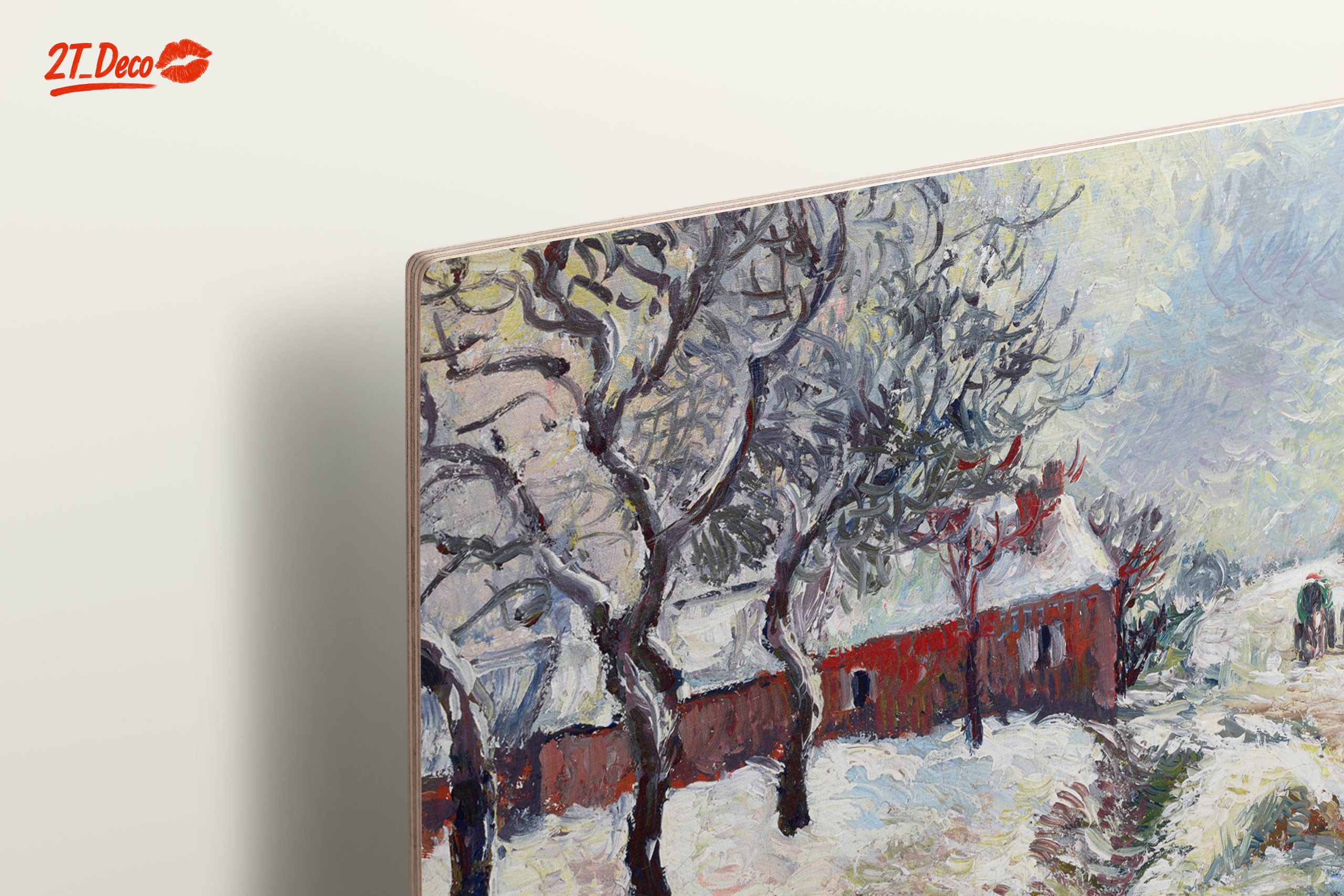 Serene Snowy Landscape with Trees and Path - Image 15