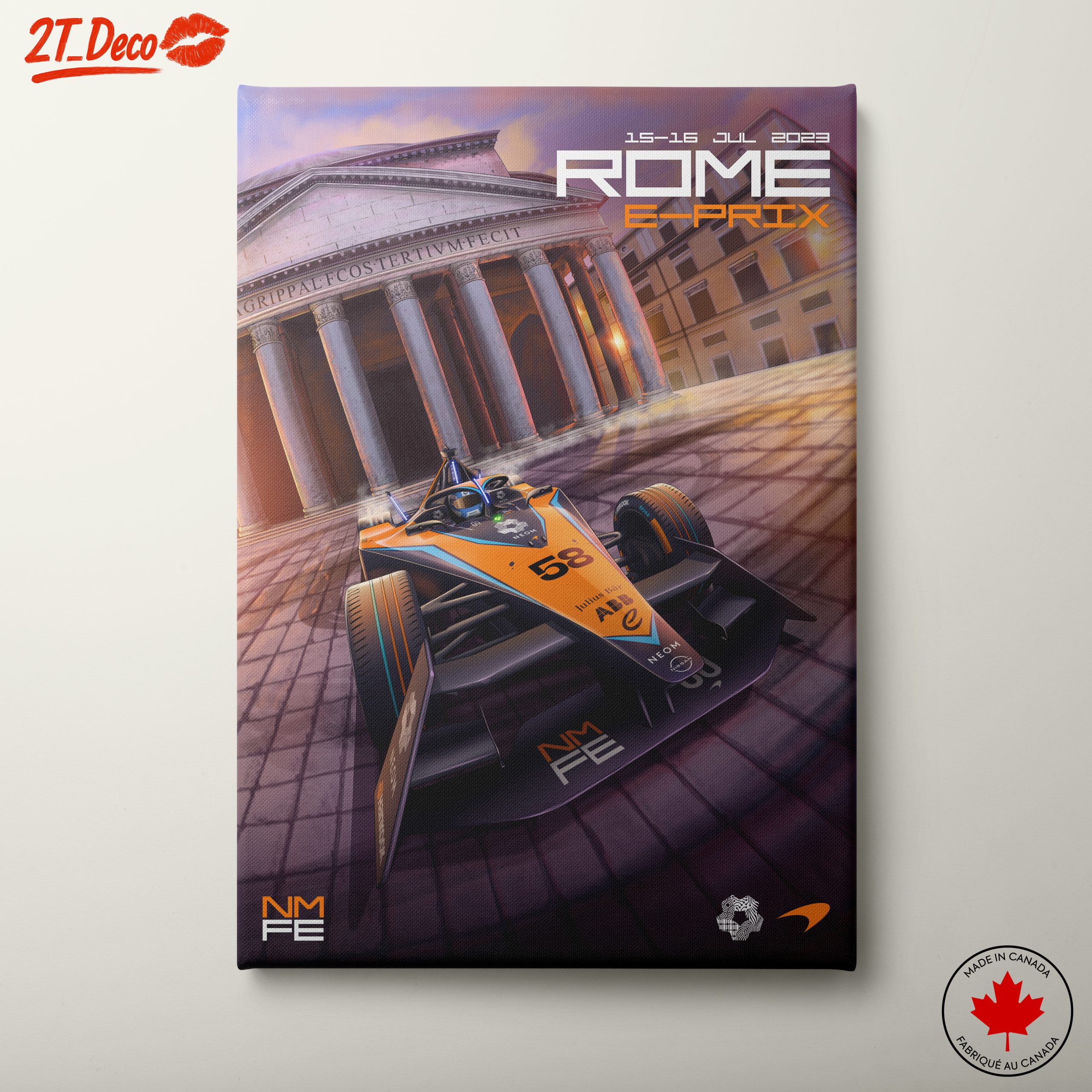 Exciting Formula 1 E-Prix in Rome Poster