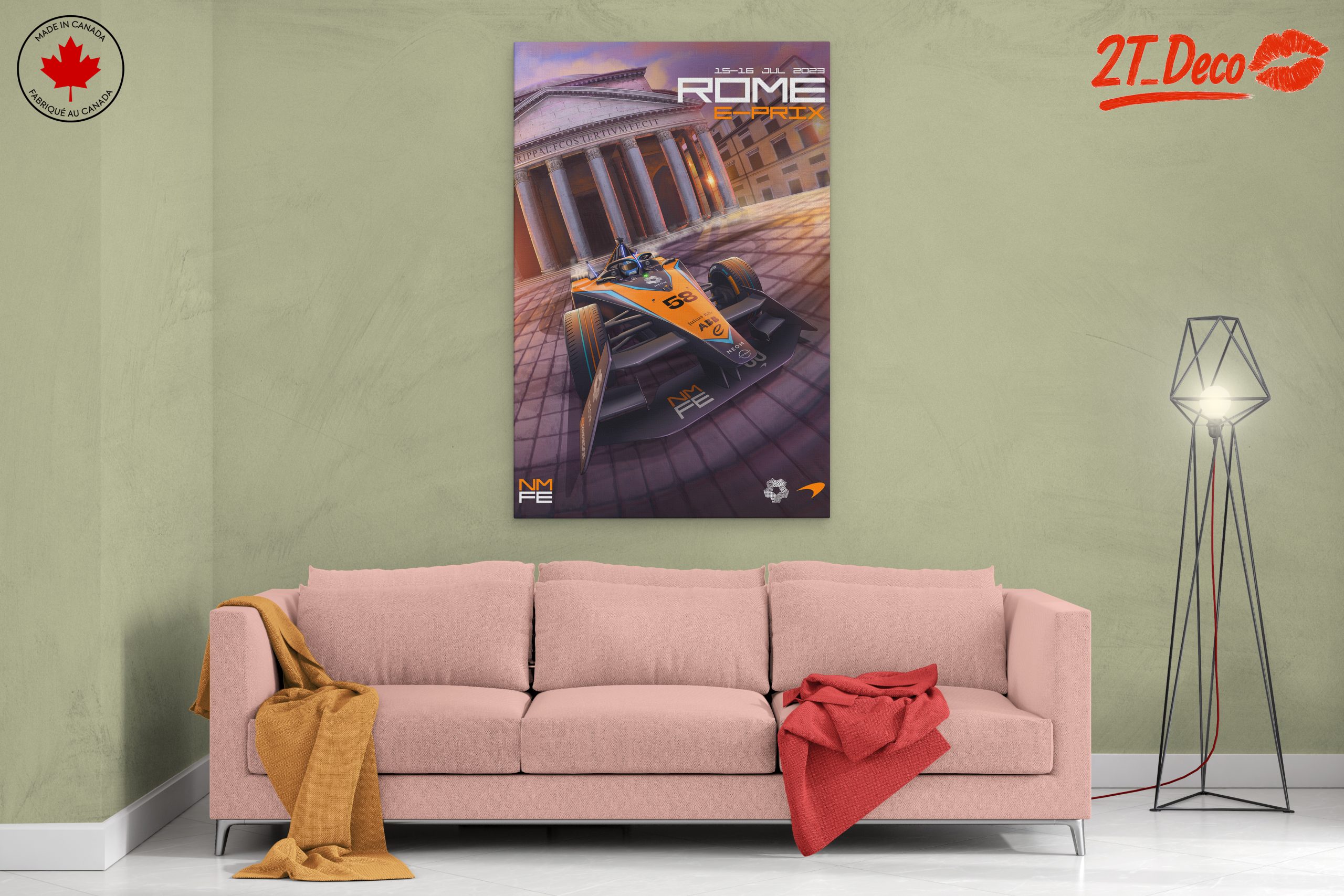 Exciting Formula 1 E-Prix in Rome Poster - Image 2