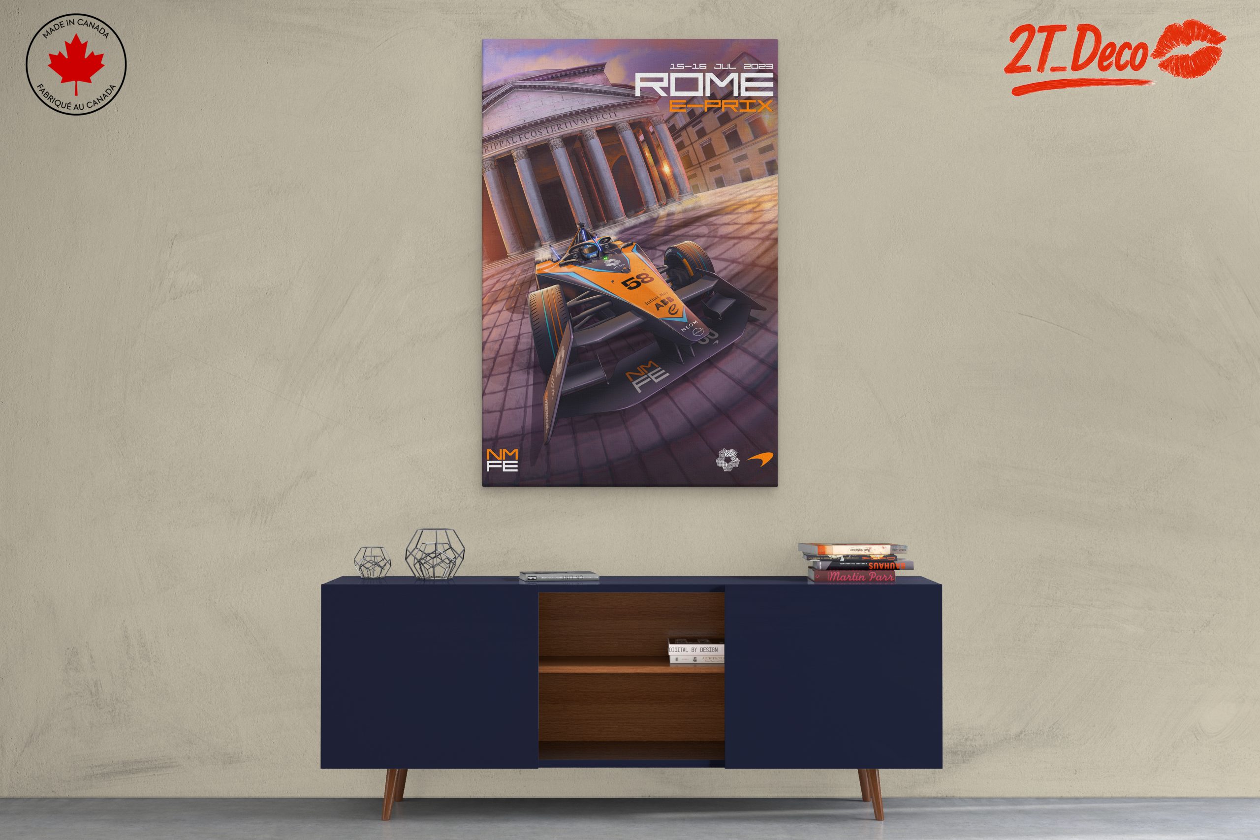 Exciting Formula 1 E-Prix in Rome Poster - Image 3