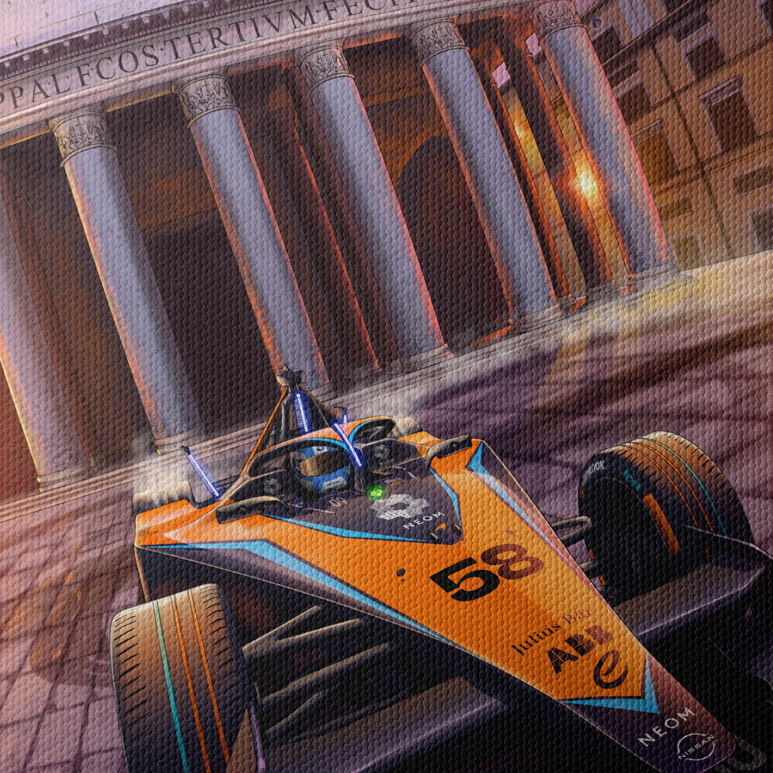 Exciting Formula 1 E-Prix in Rome Poster - Image 4