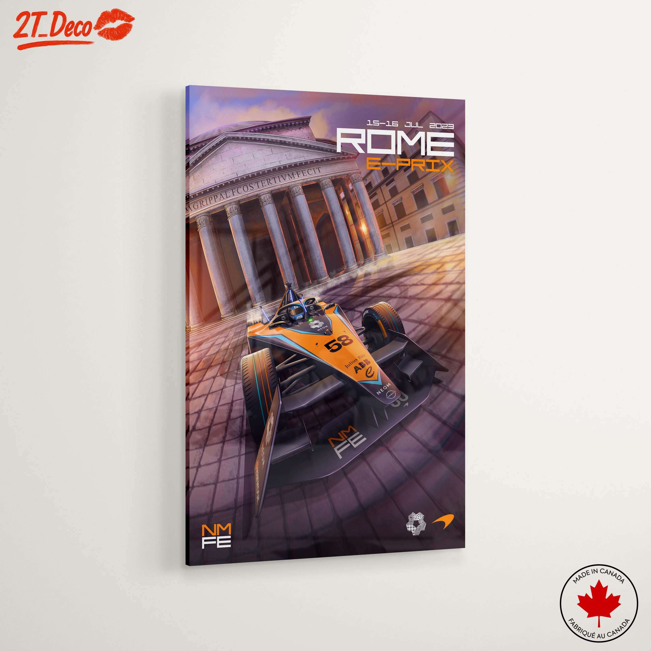 Exciting Formula 1 E-Prix in Rome Poster - Image 6