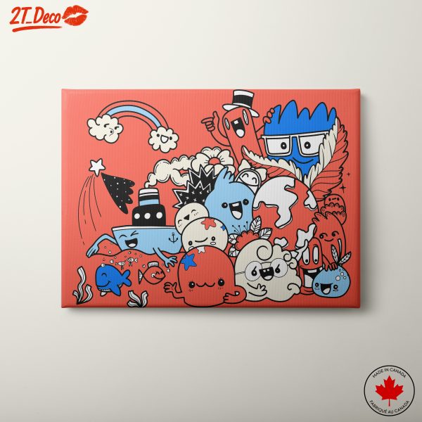 Playful Cute Character Art for Home Decor