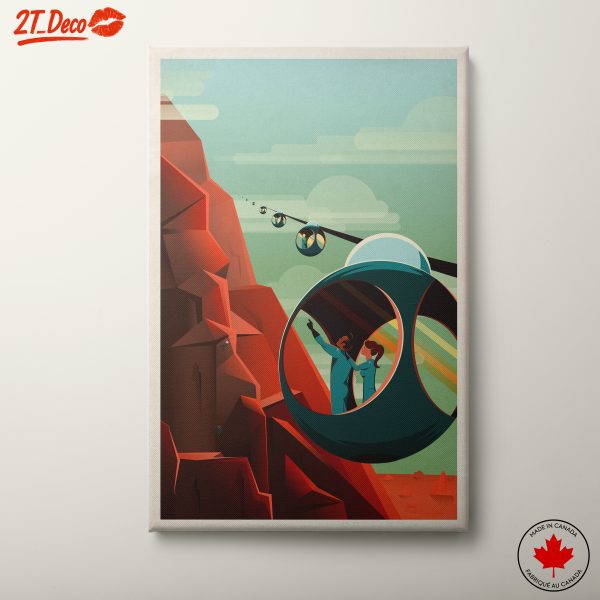 Futuristic Landscape with Cable Car
