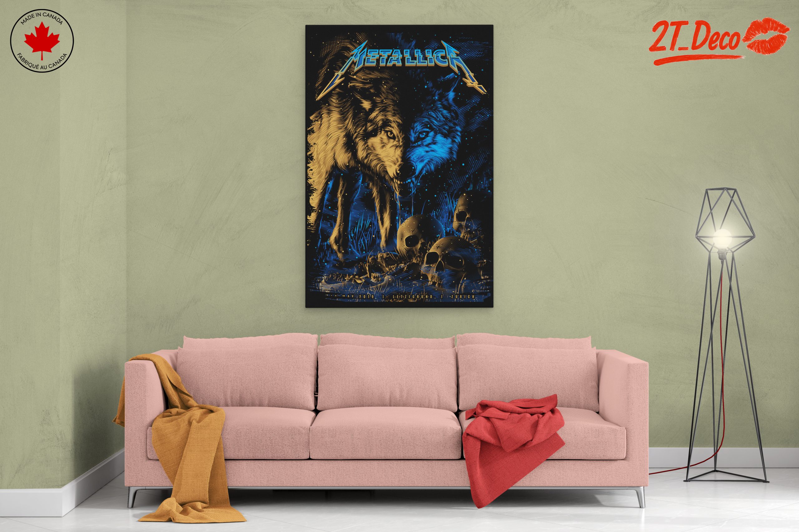 Metallica Artwork Featuring Wolf and Skulls - Image 2